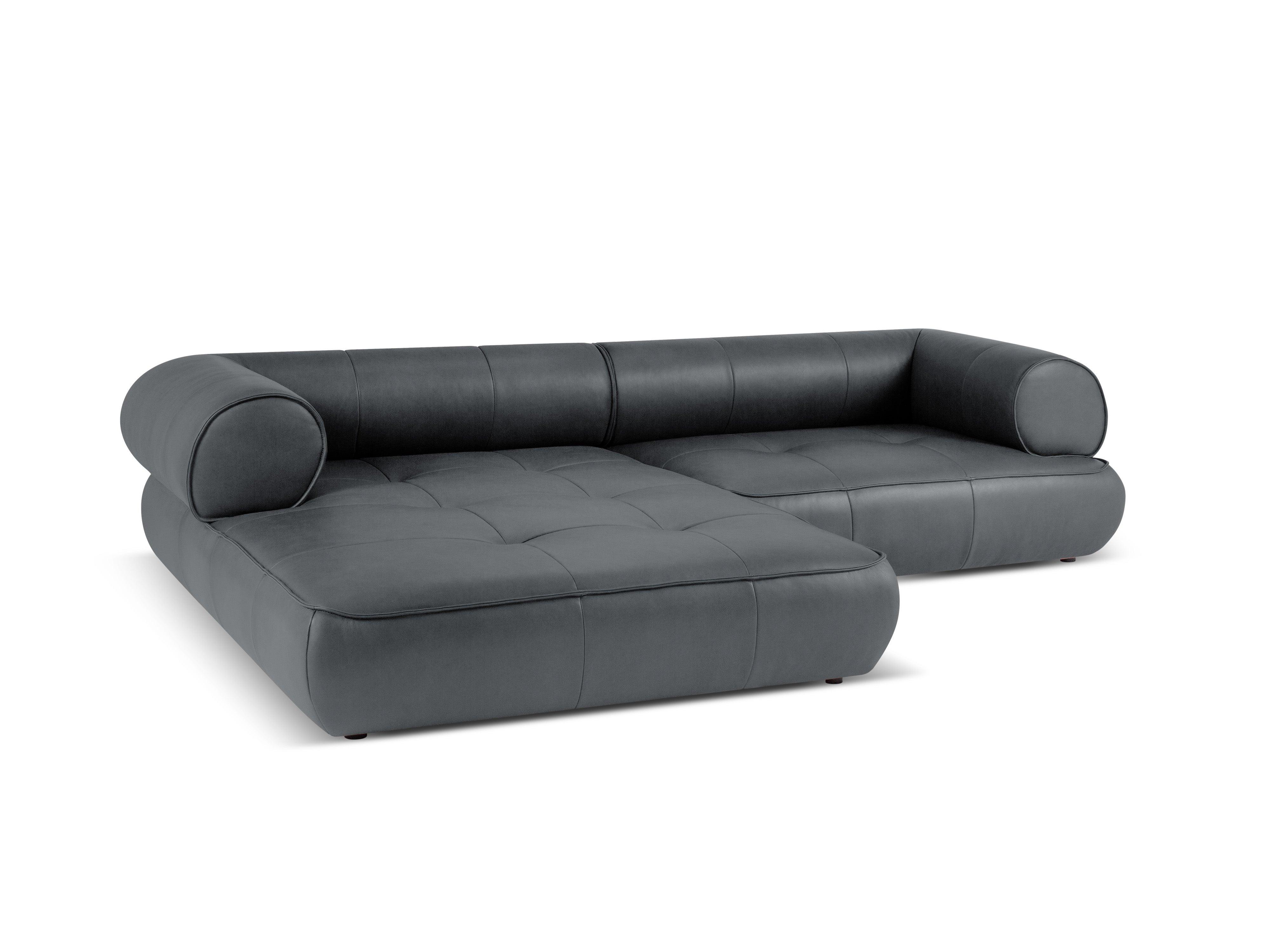 Narożnik skórzany lewostronny LILY grafitowy Maison Heritage Eye on Design