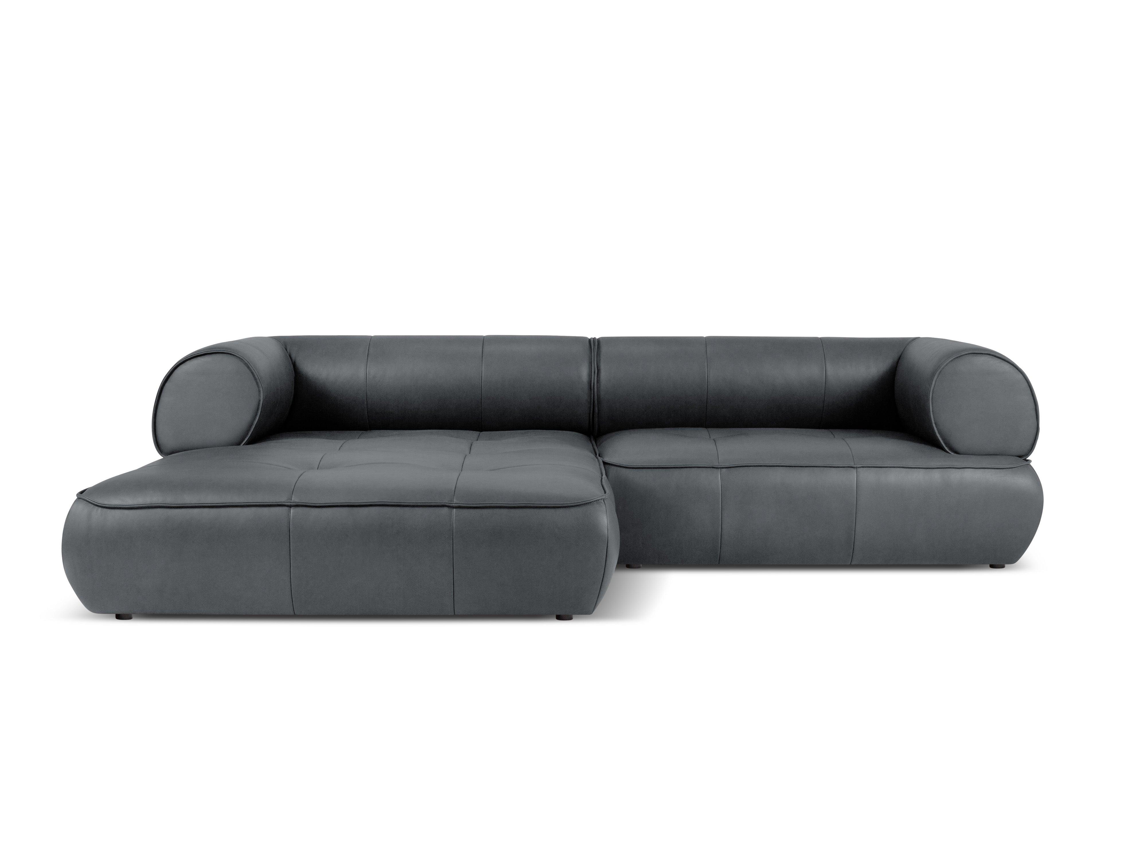 Narożnik skórzany lewostronny LILY grafitowy Maison Heritage Eye on Design