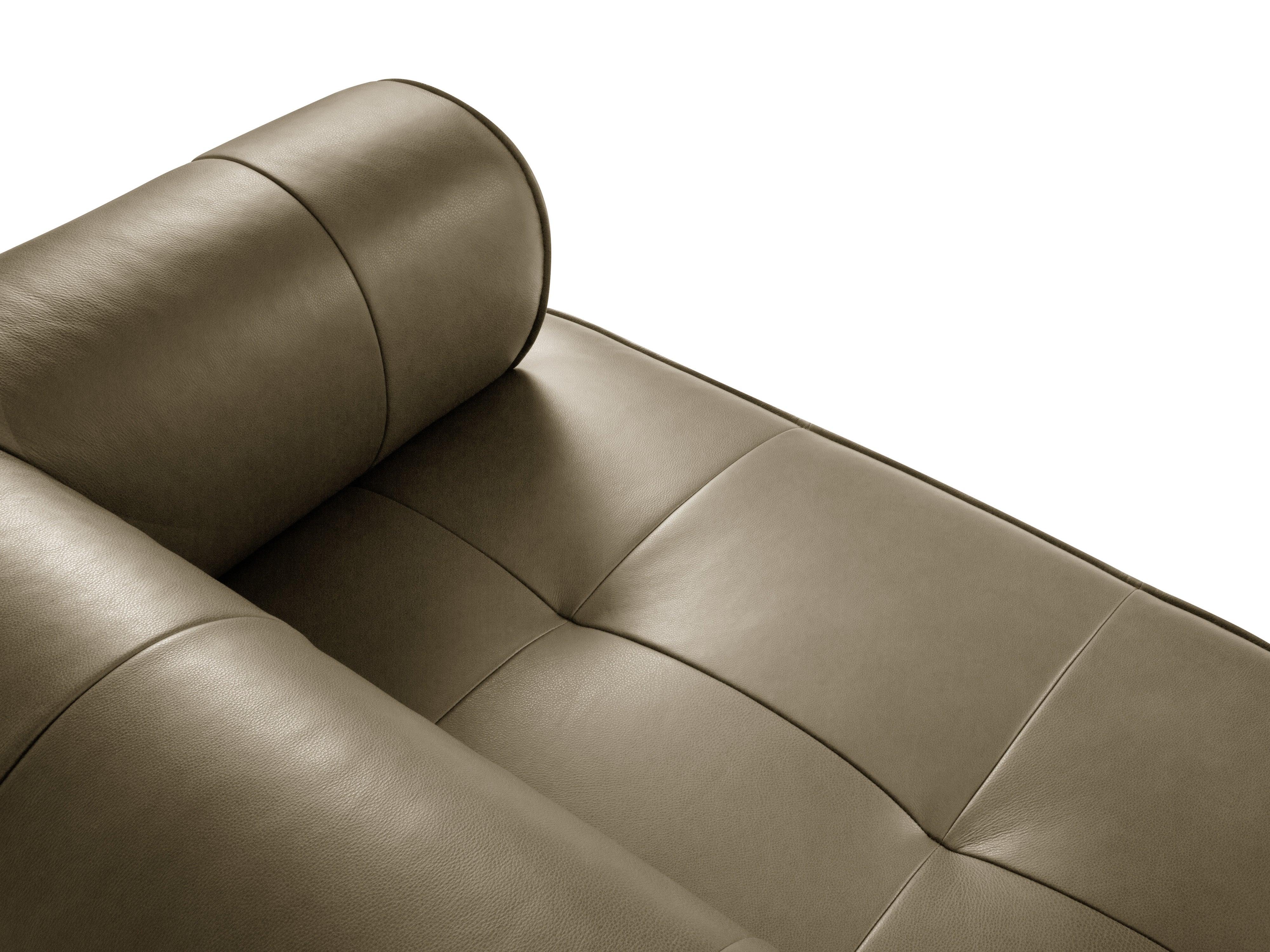 Narożnik skórzany lewostronny LILY oliwkowy Maison Heritage Eye on Design