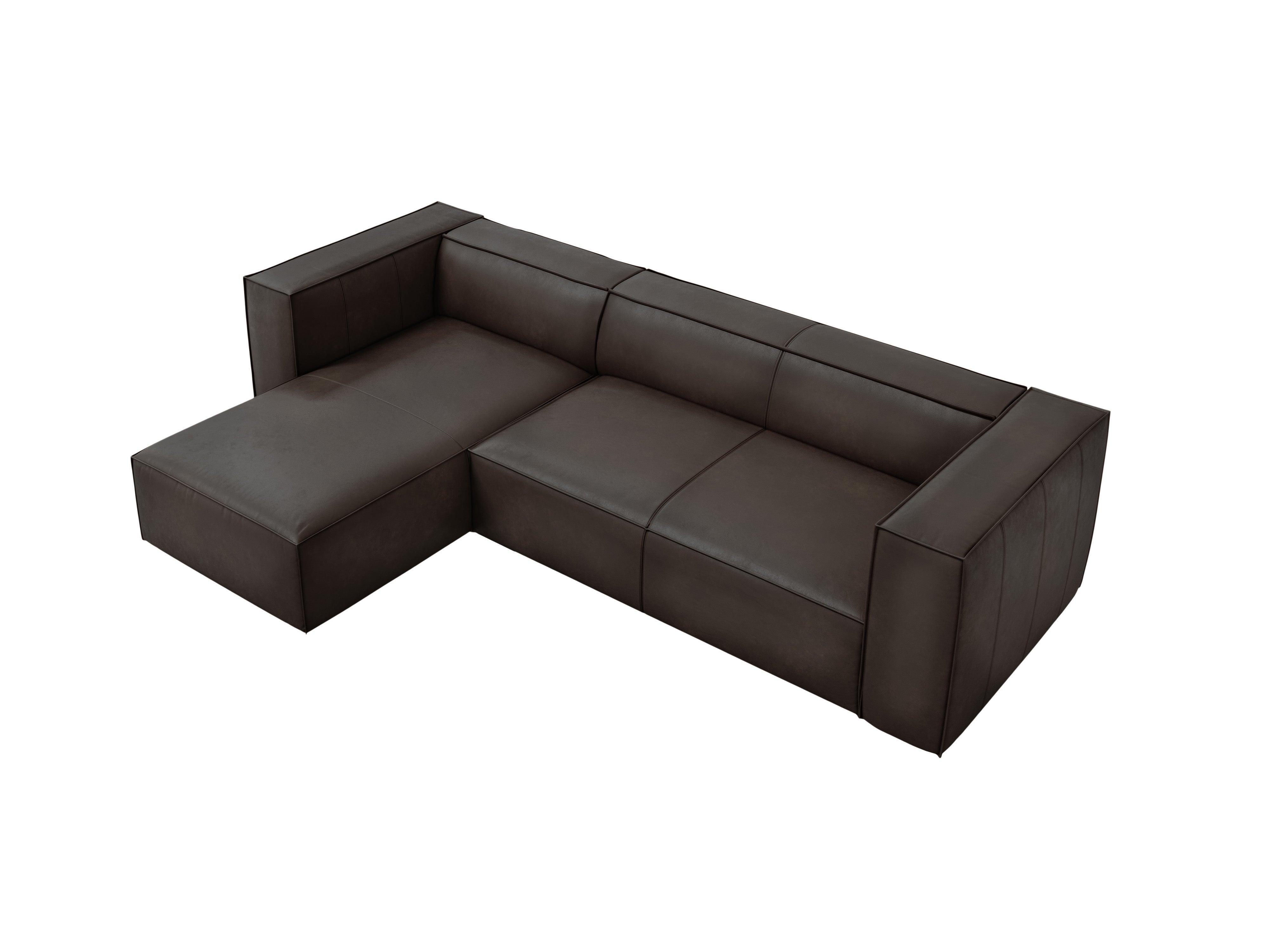 Narożnik skórzany lewostronny MADAME ciemnobrązowy Windsor & Co Eye on Design