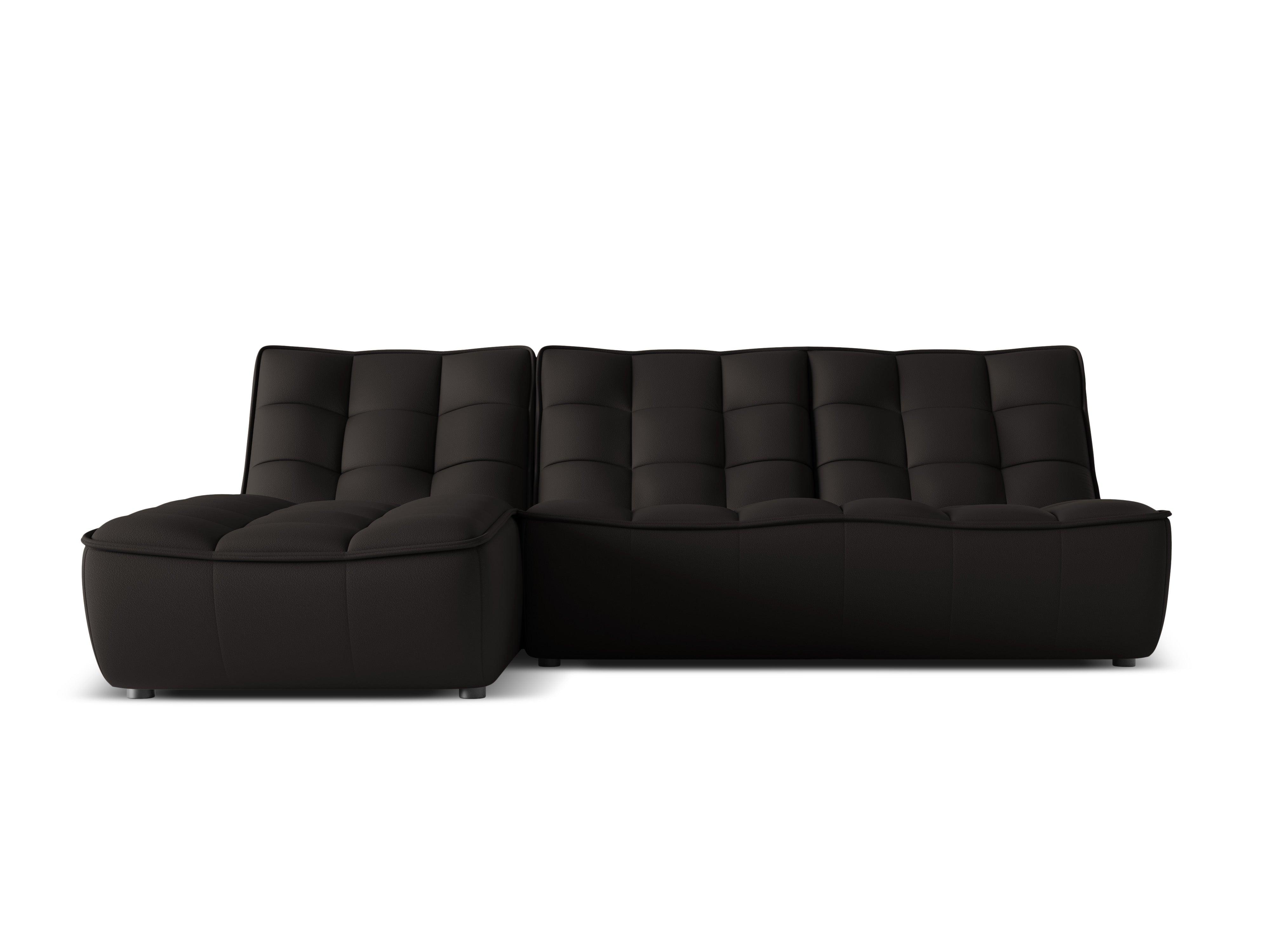 Narożnik skórzany lewostronny MONI czarny Maison Heritage Eye on Design