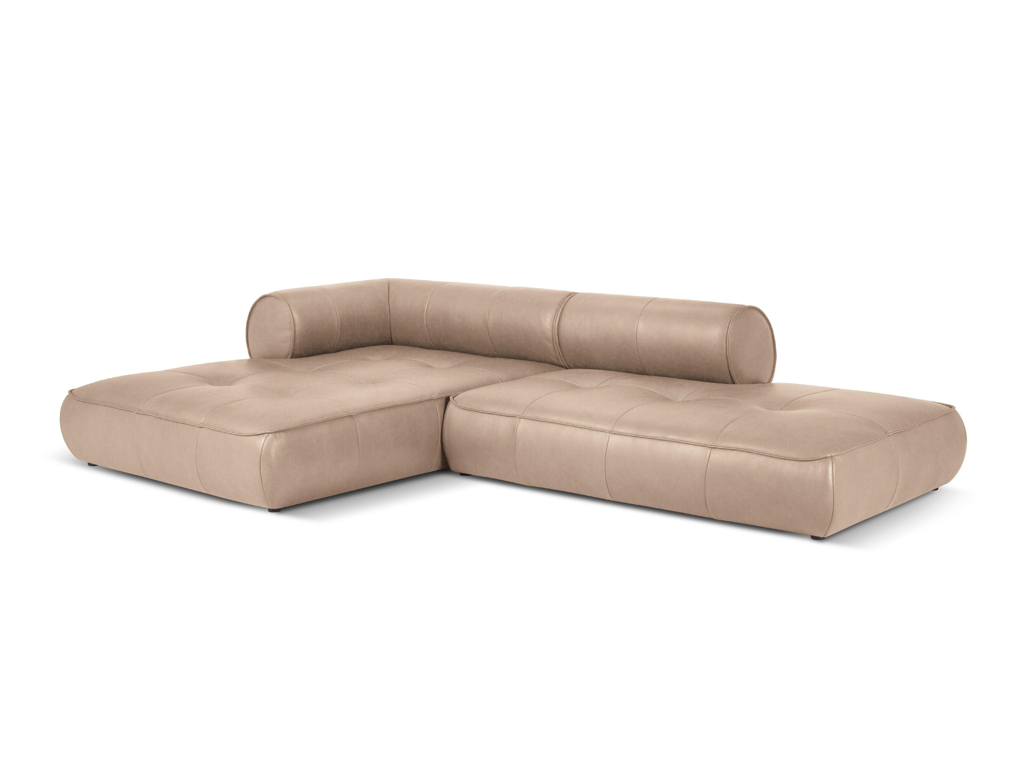 Narożnik skórzany lewostronny otwarty LILY cappuccino Maison Heritage Eye on Design