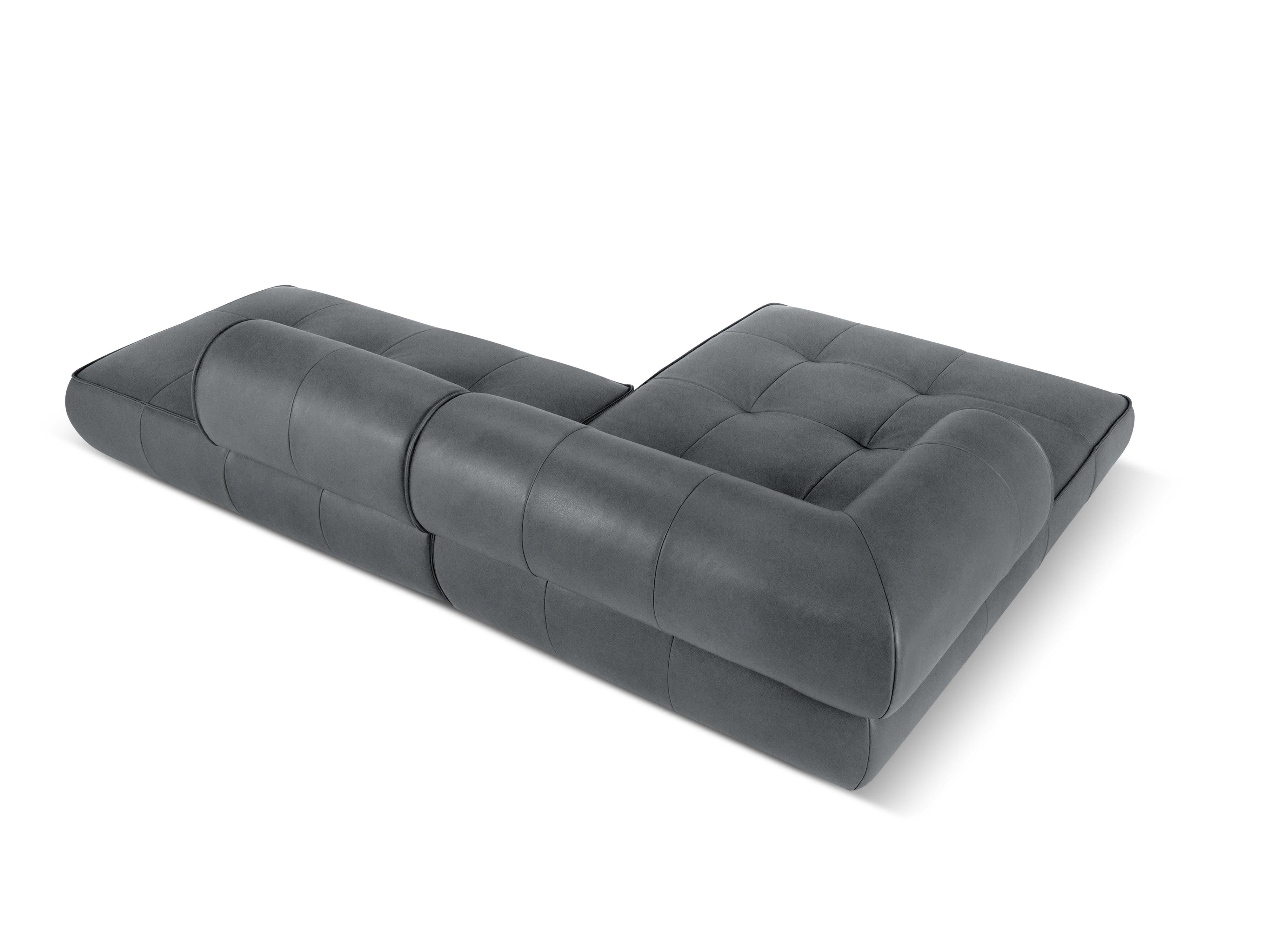 Narożnik skórzany lewostronny otwarty LILY grafitowy Maison Heritage Eye on Design