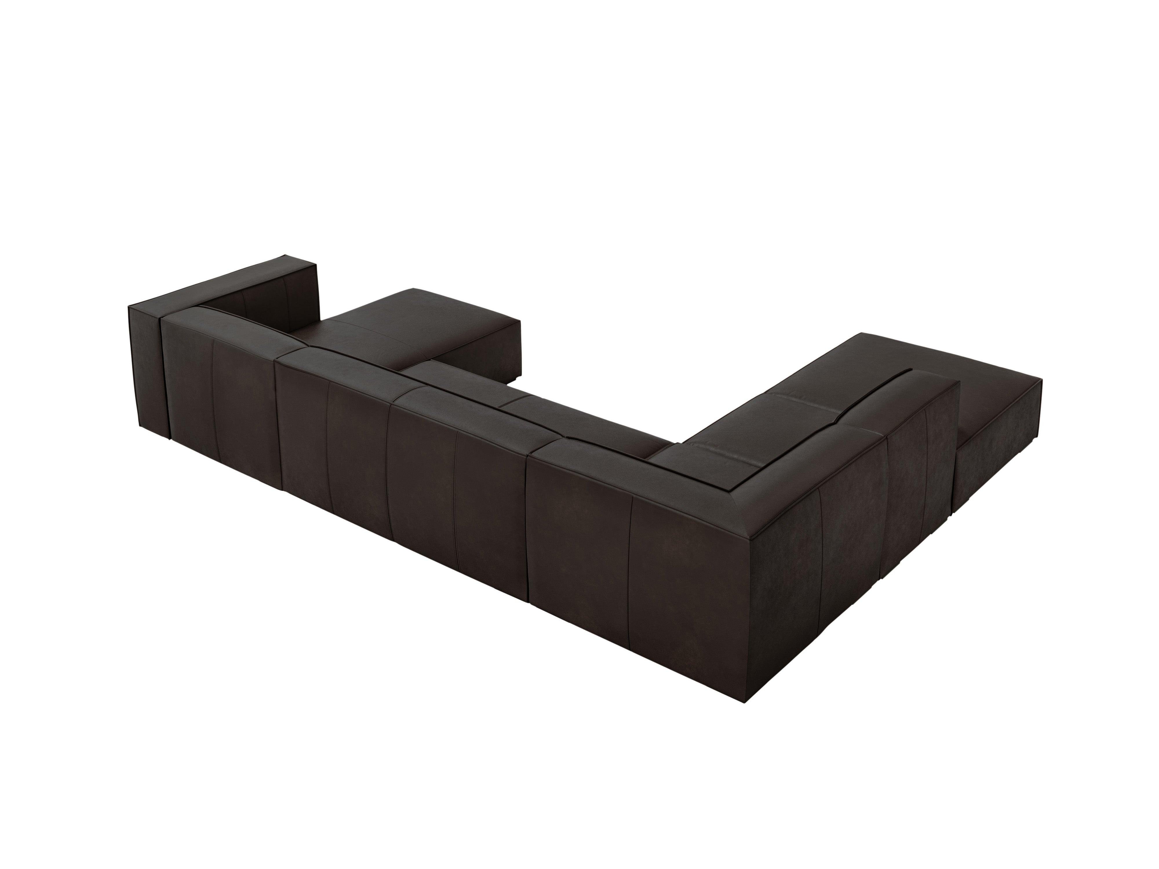 Narożnik skórzany panoramiczny lewostronny MADAME ciemnobrązowy Windsor & Co Eye on Design