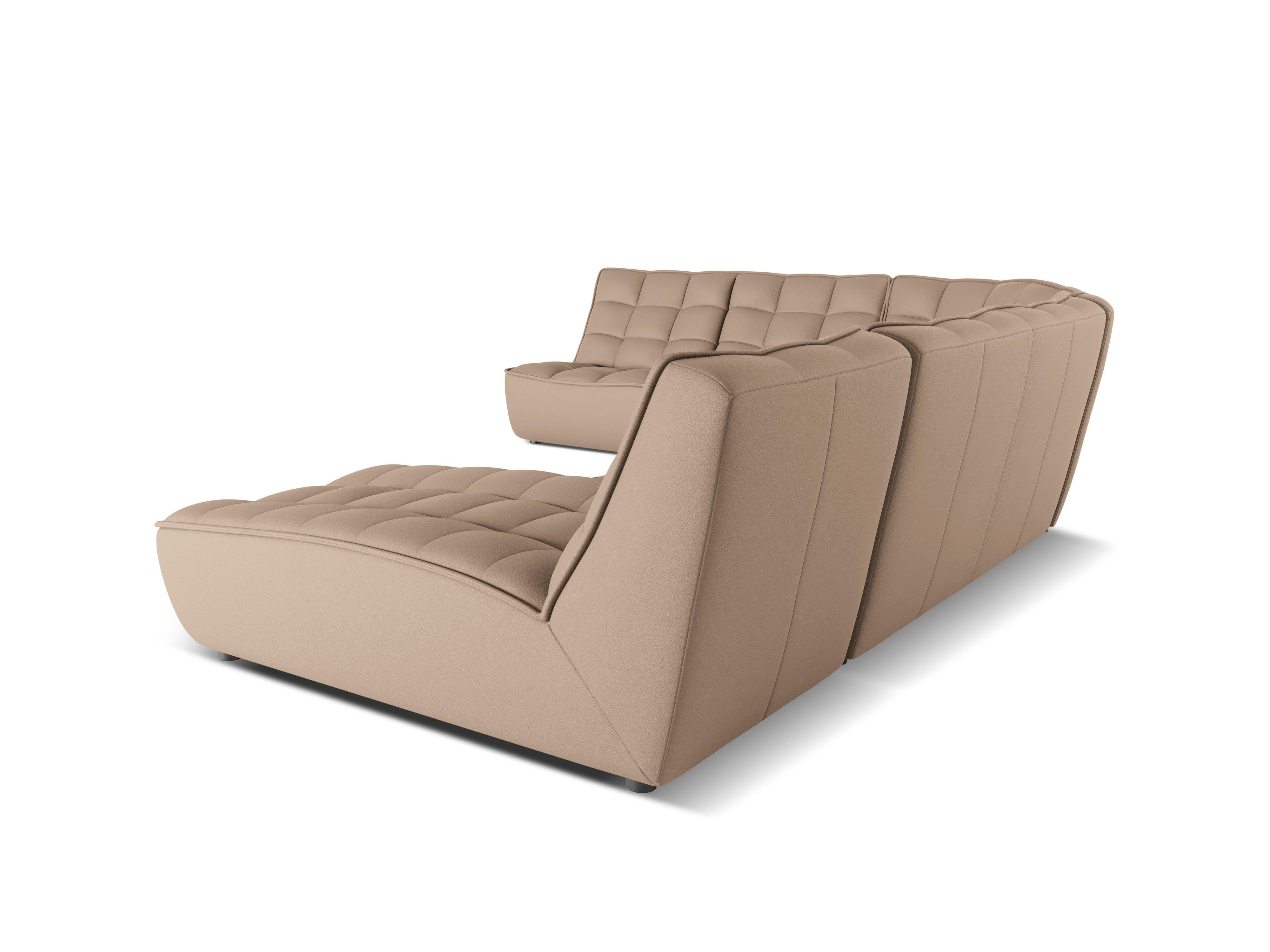 Narożnik skórzany panoramiczny lewostronny MONI cappuccino Maison Heritage Eye on Design