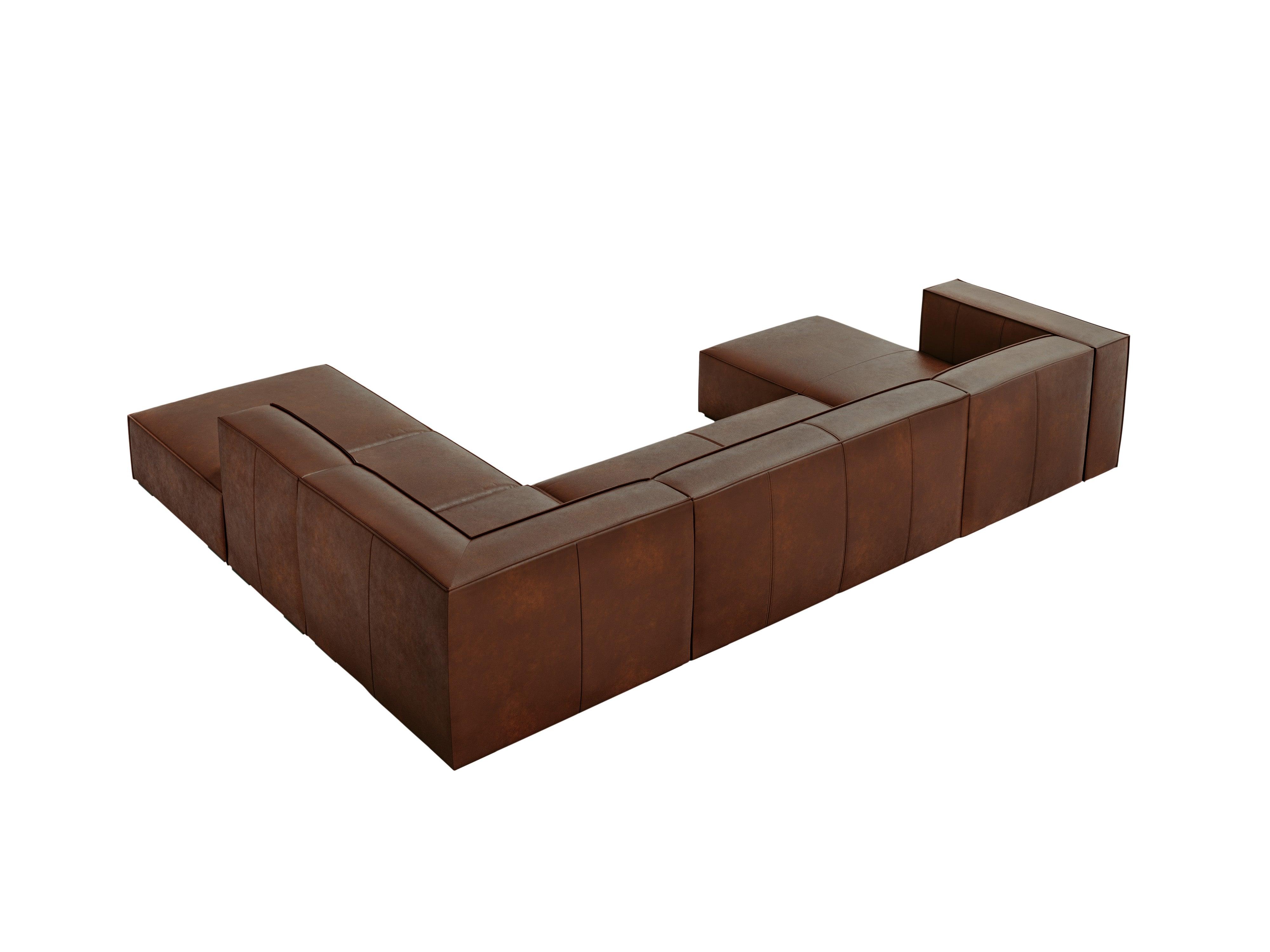 Narożnik skórzany panoramiczny prawostronny MADAME brązowy Windsor & Co Eye on Design