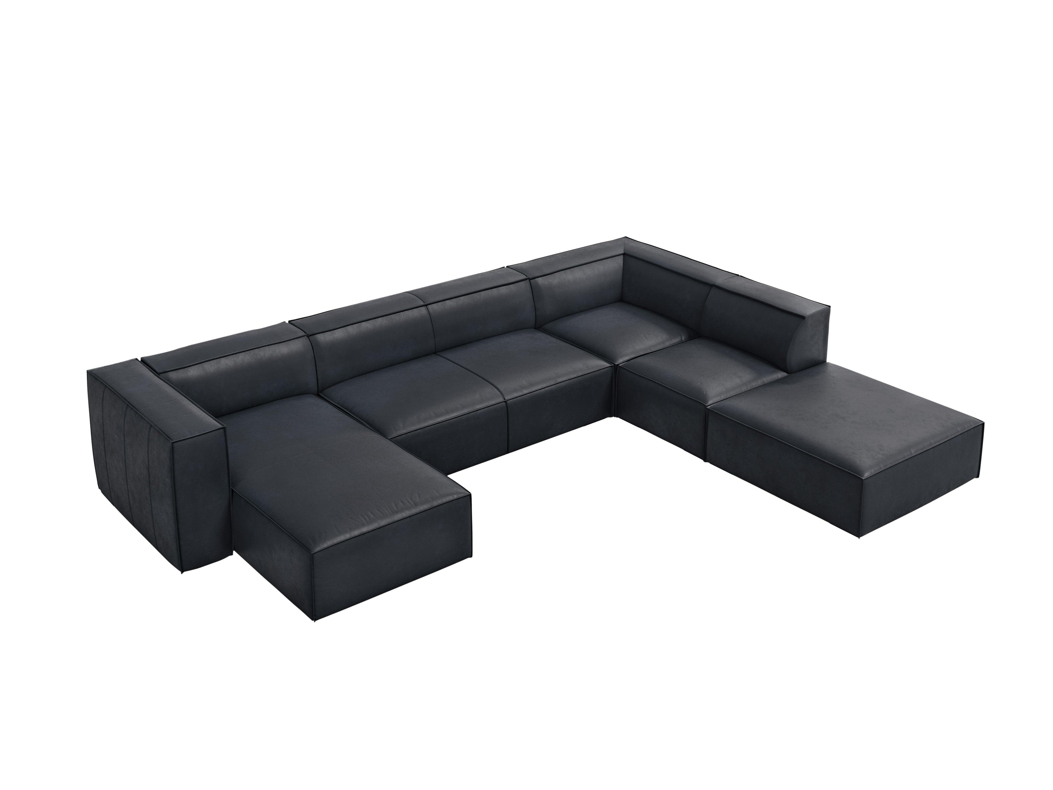 Narożnik skórzany panoramiczny prawostronny MADAME grafitowy Windsor & Co Eye on Design