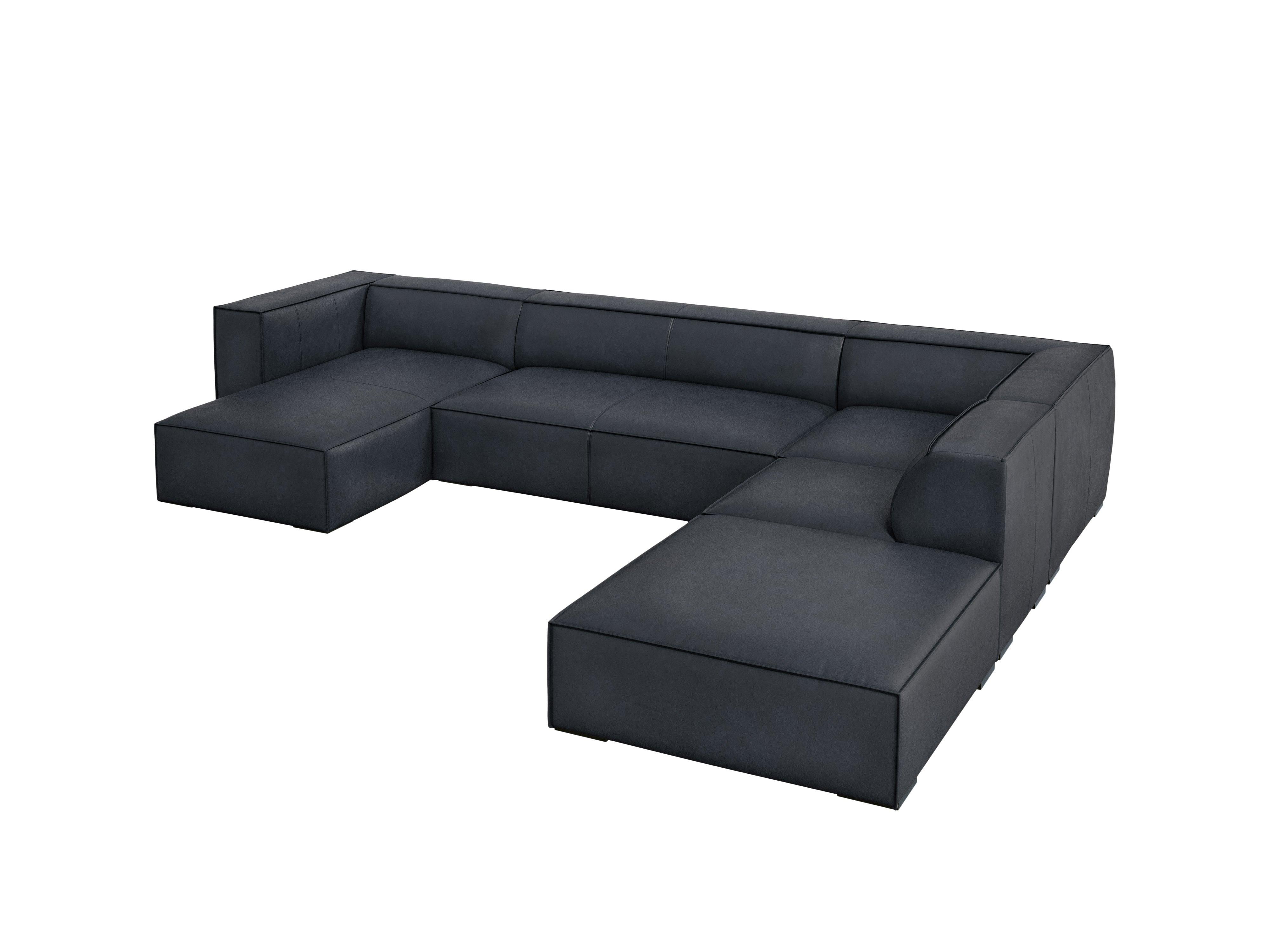 Narożnik skórzany panoramiczny prawostronny MADAME grafitowy Windsor & Co Eye on Design