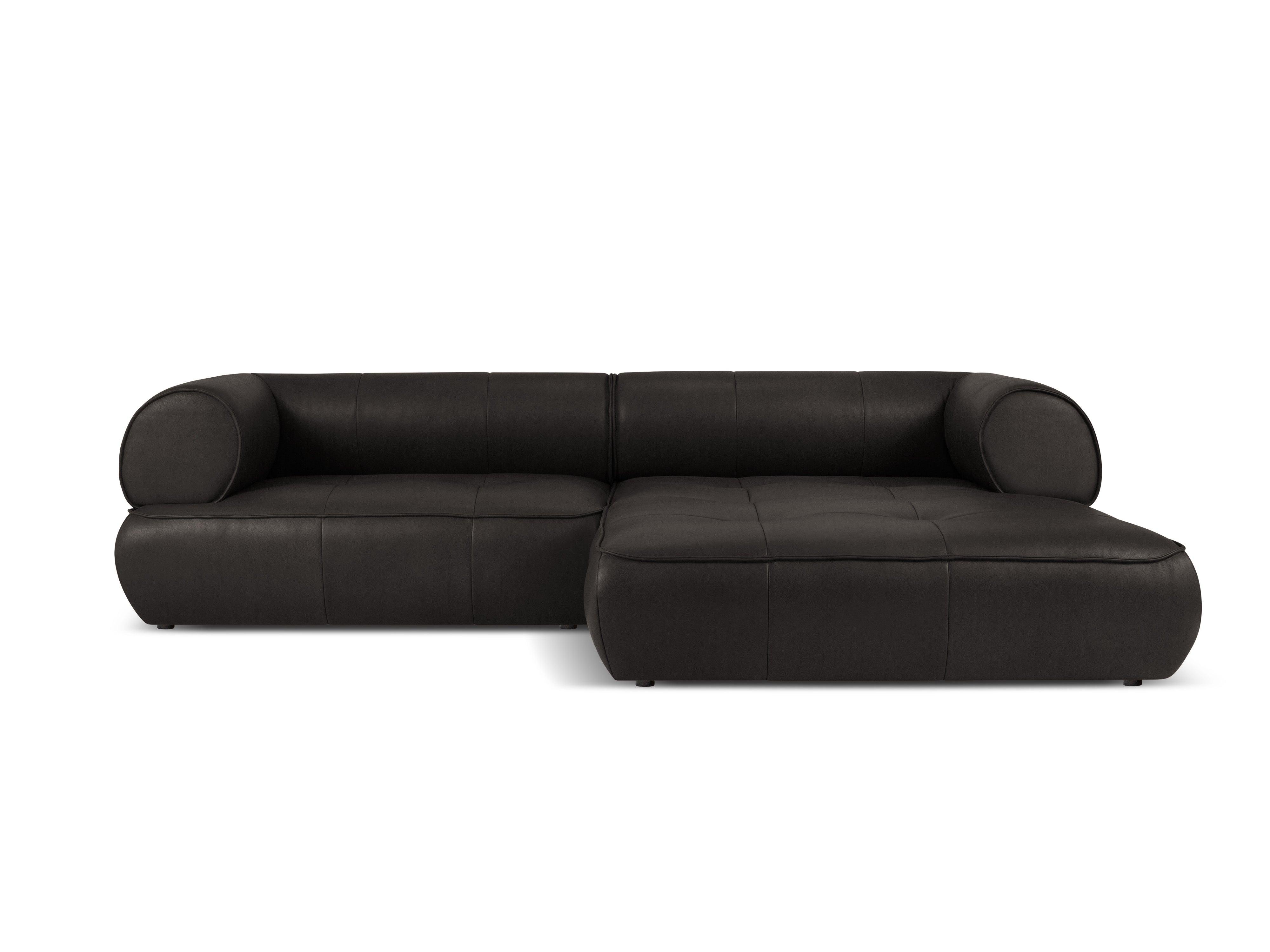 Narożnik skórzany prawostronny LILY czarny Maison Heritage Eye on Design