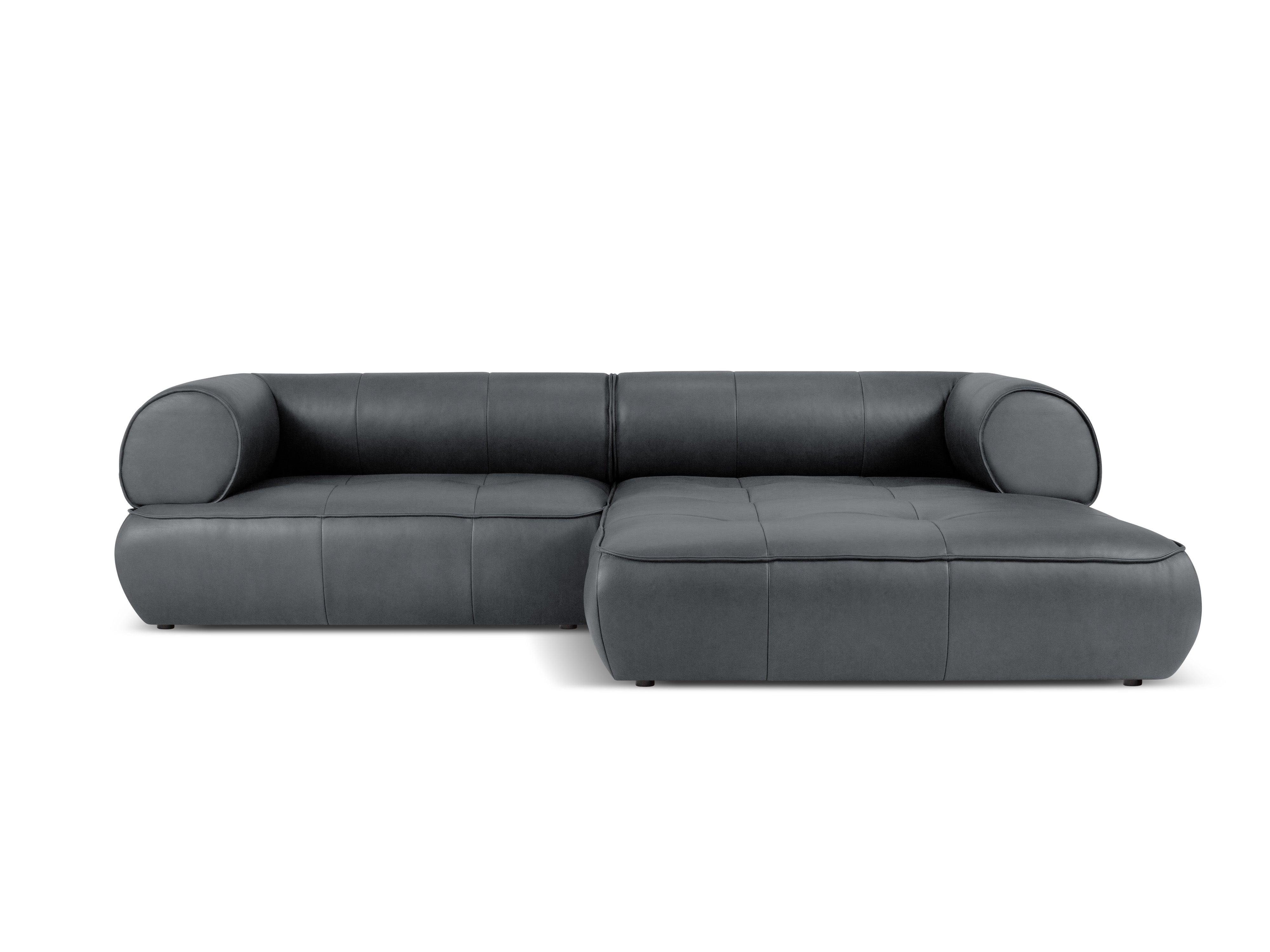 Narożnik skórzany prawostronny LILY grafitowy Maison Heritage Eye on Design