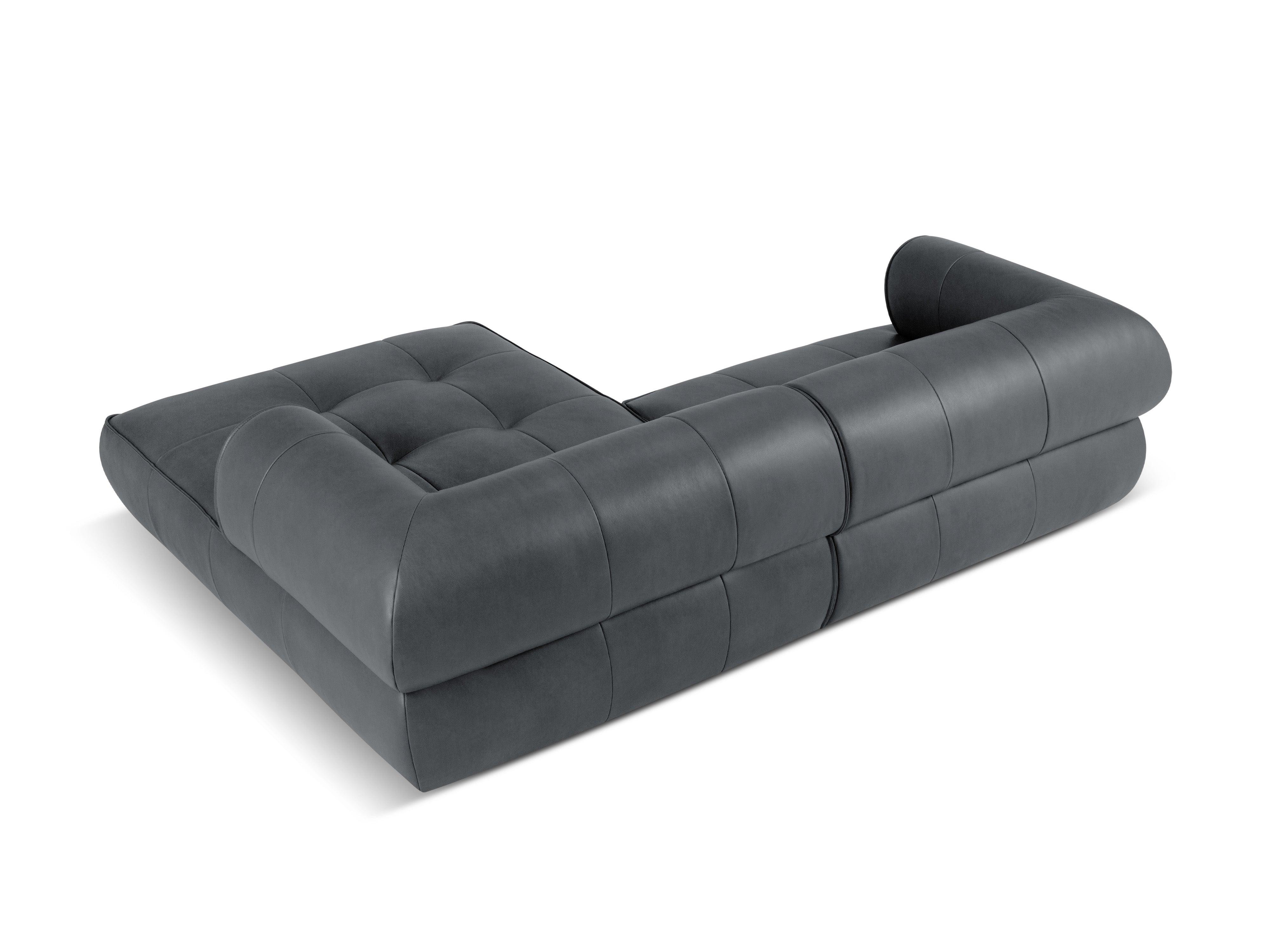 Narożnik skórzany prawostronny LILY grafitowy Maison Heritage Eye on Design