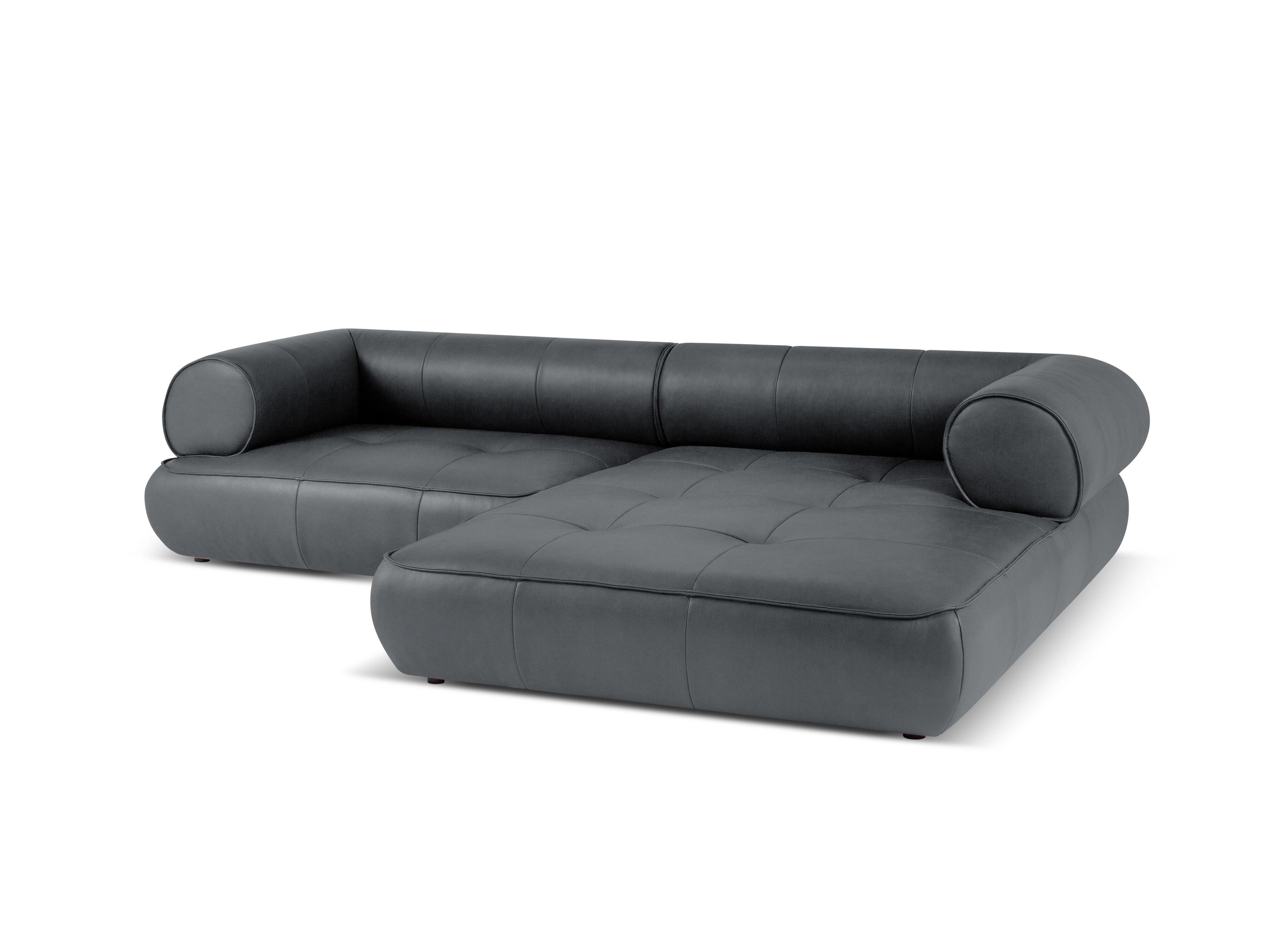 Narożnik skórzany prawostronny LILY grafitowy Maison Heritage Eye on Design