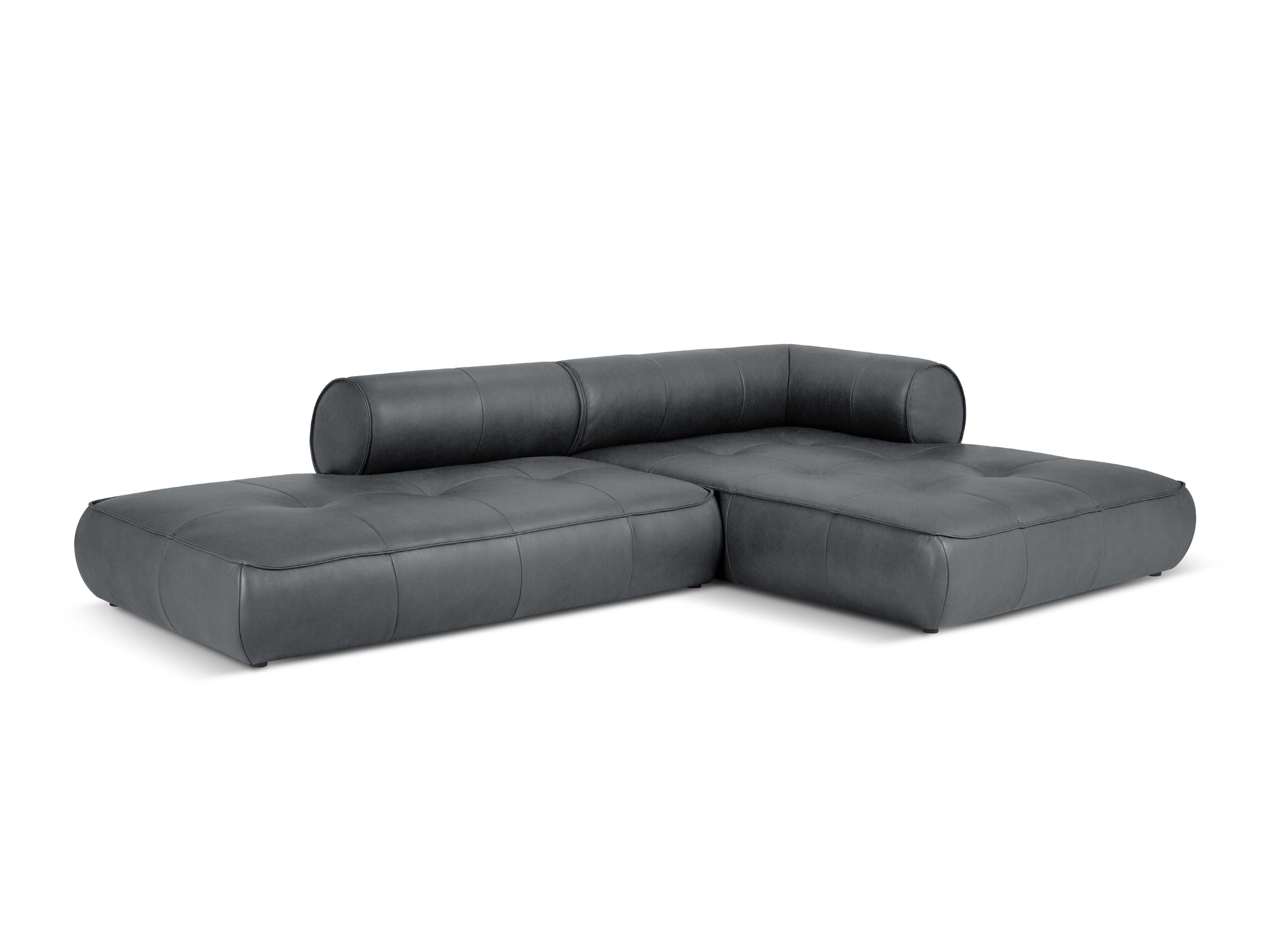 Narożnik skórzany prawostronny otwarty LILY grafitowy Maison Heritage Eye on Design