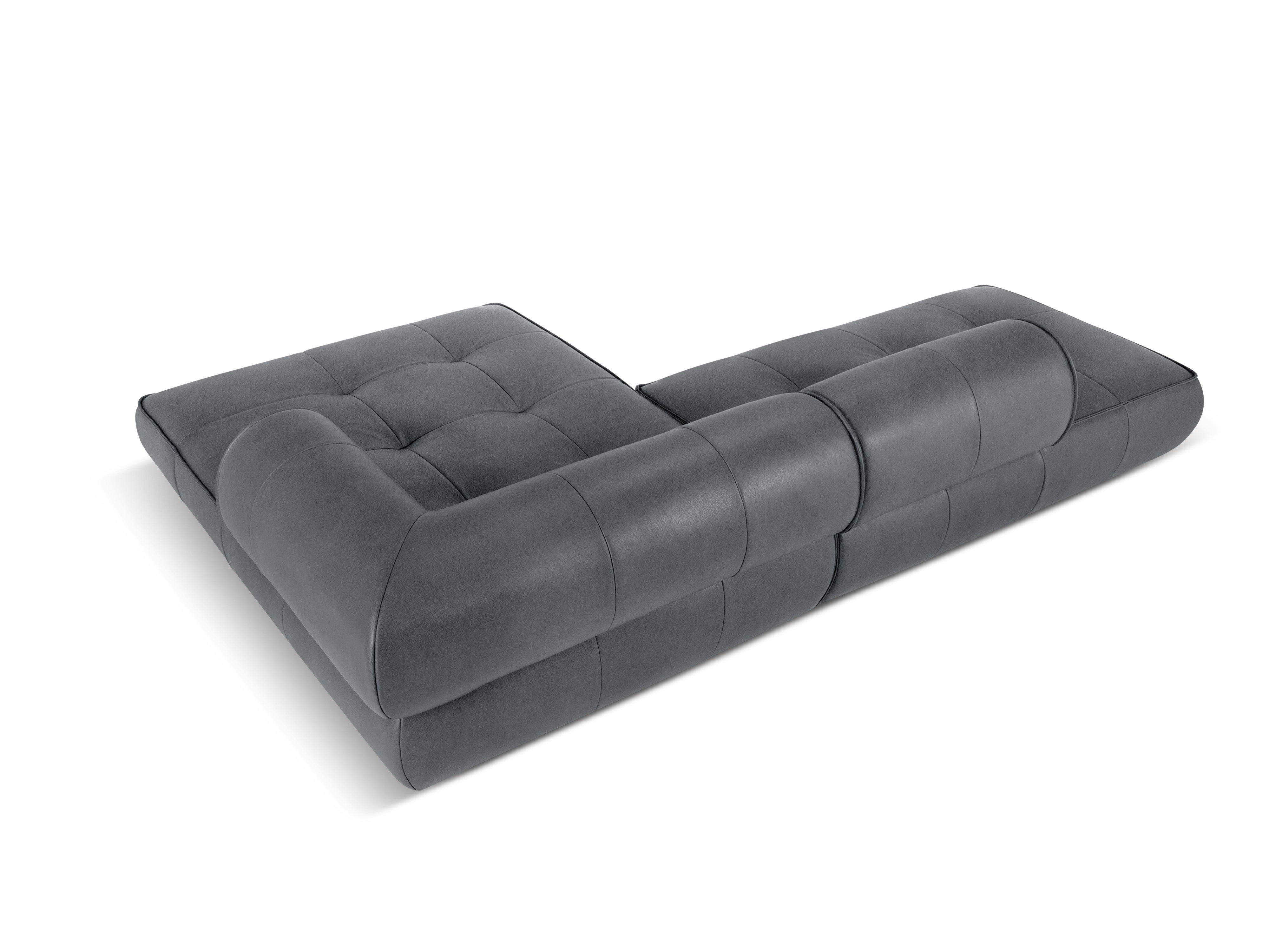 Narożnik skórzany prawostronny otwarty LILY grafitowy Maison Heritage Eye on Design