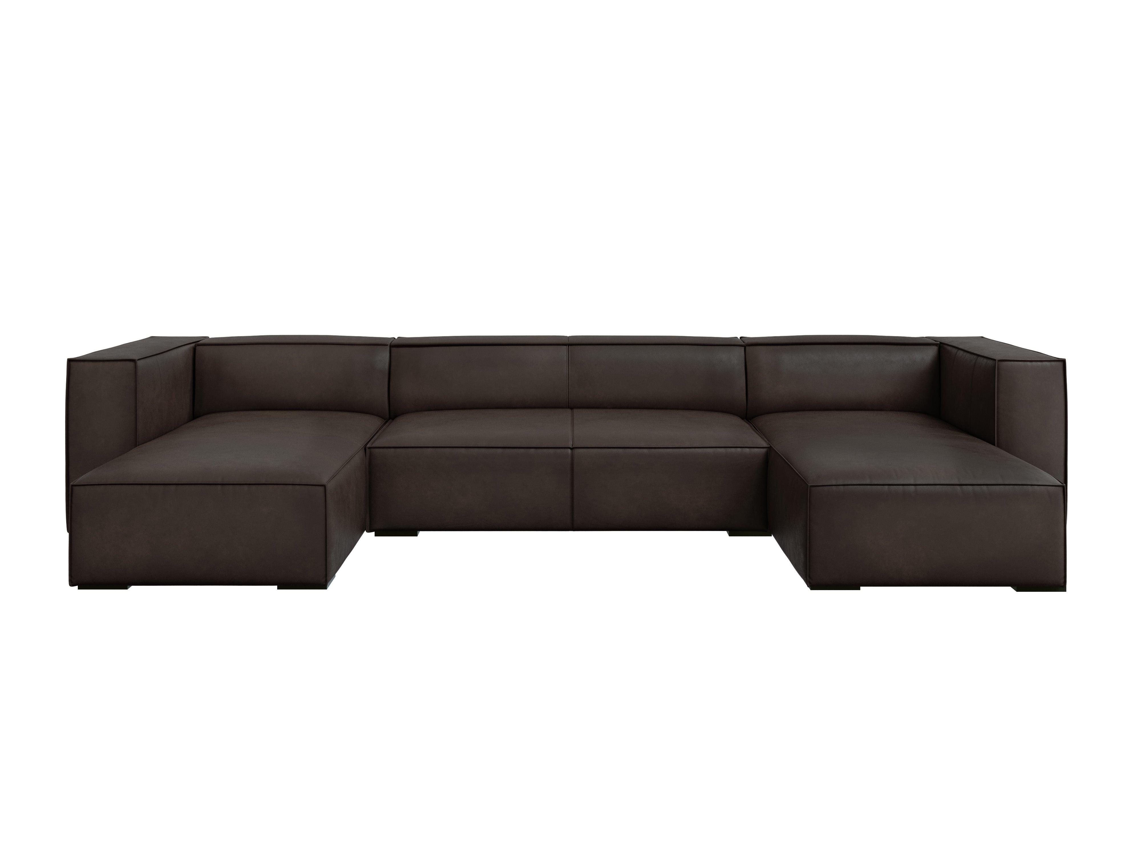 Narożnik skórzany w kształałcie litery U MADAME ciemnobrązowy Windsor & Co Eye on Design