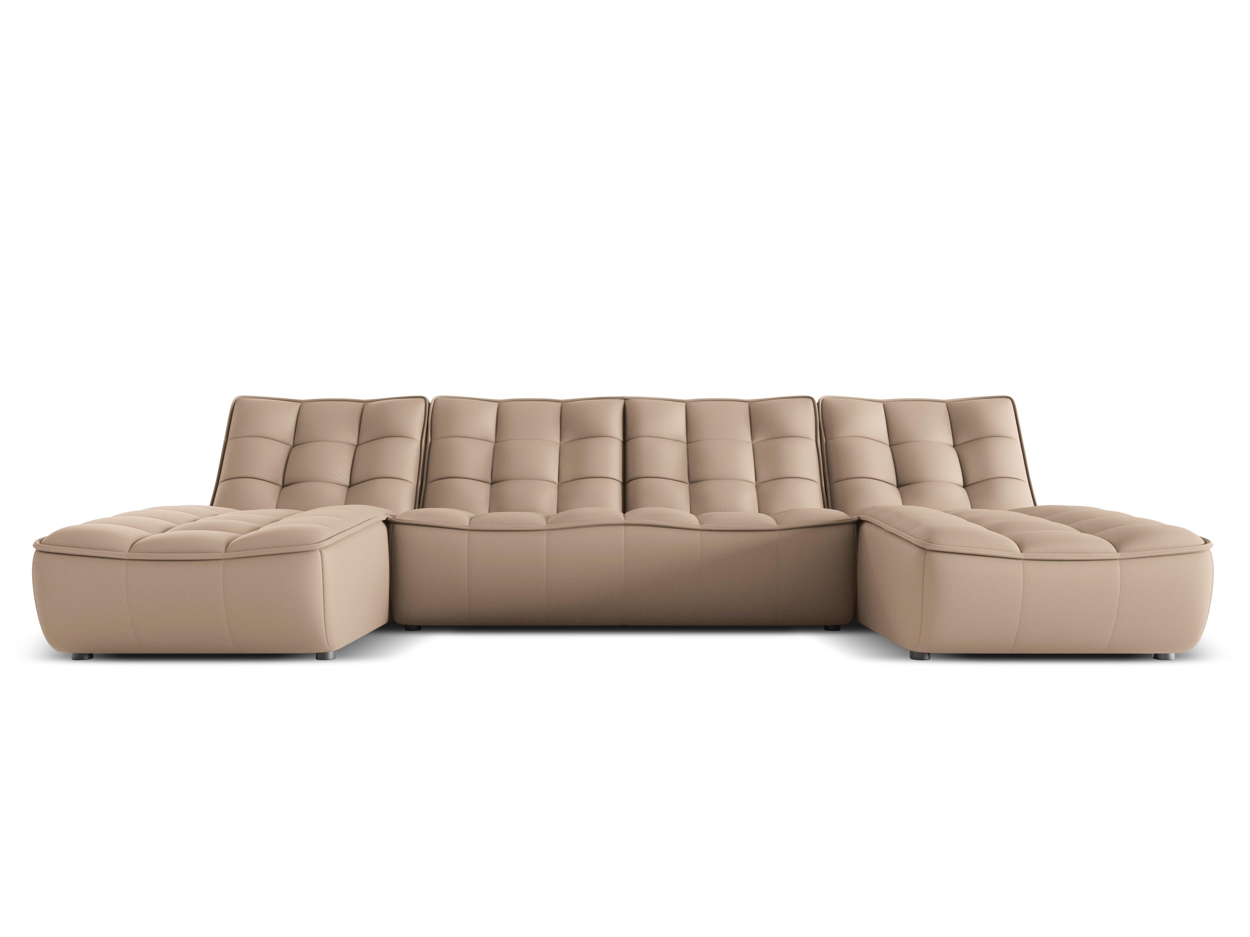 Narożnik skórzany w kształcie U MONI cappuccino Maison Heritage Eye on Design