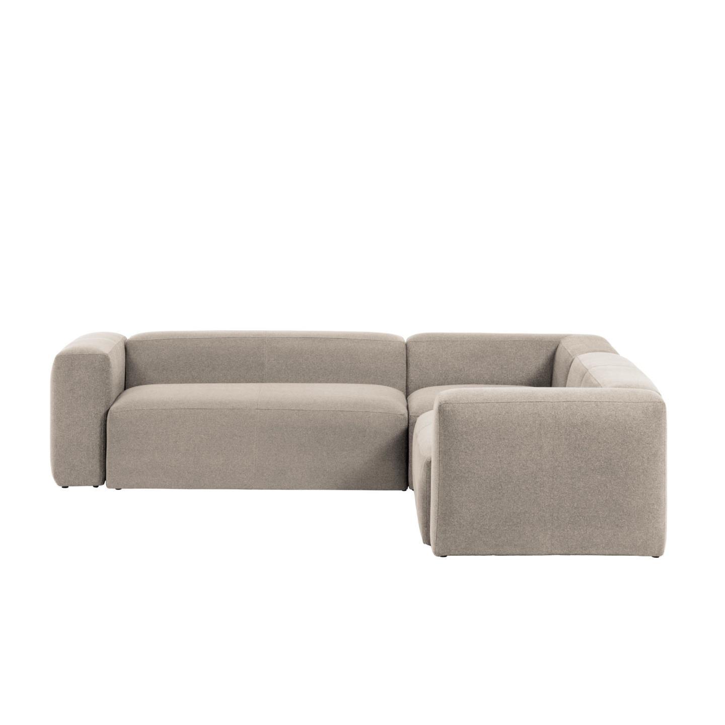 Narożnik symetryczny 4-osobowy BLOK beżowy szenil La Forma Eye on Design