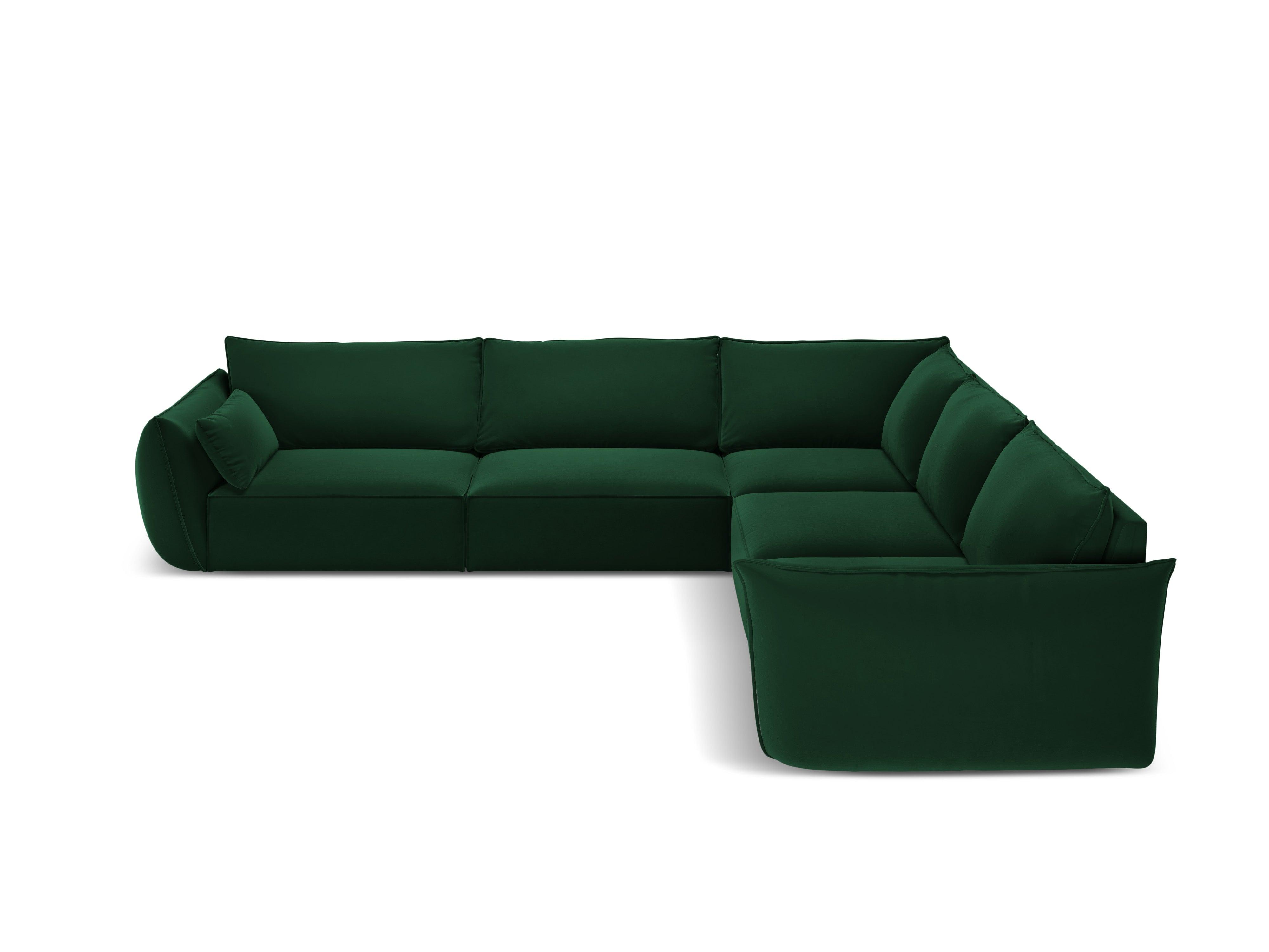 Narożnik symetryczny aksamitny VANDA butelkowa zieleń Mazzini Sofas Eye on Design