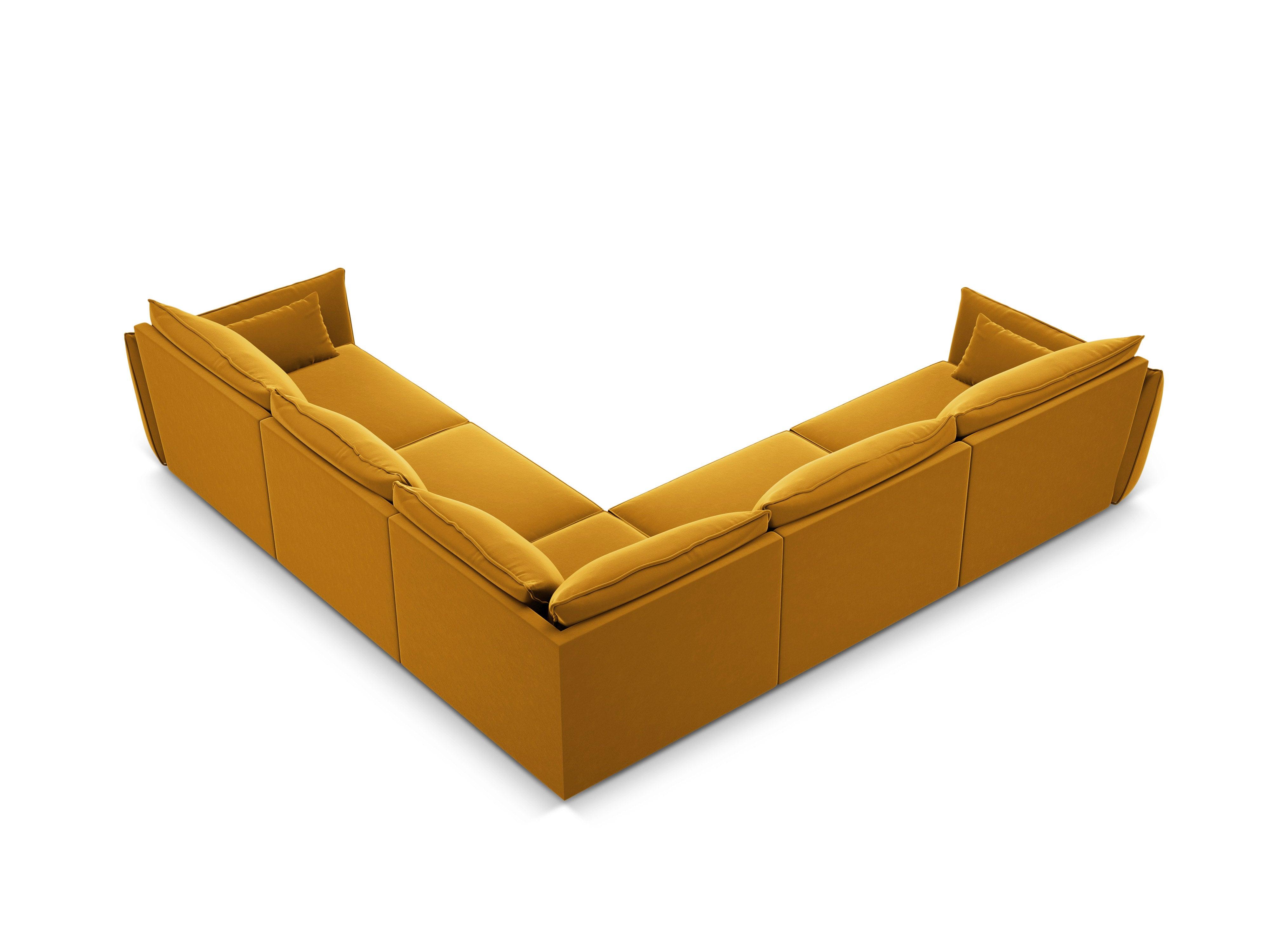 Narożnik symetryczny aksamitny VANDA musztardowy Mazzini Sofas Eye on Design