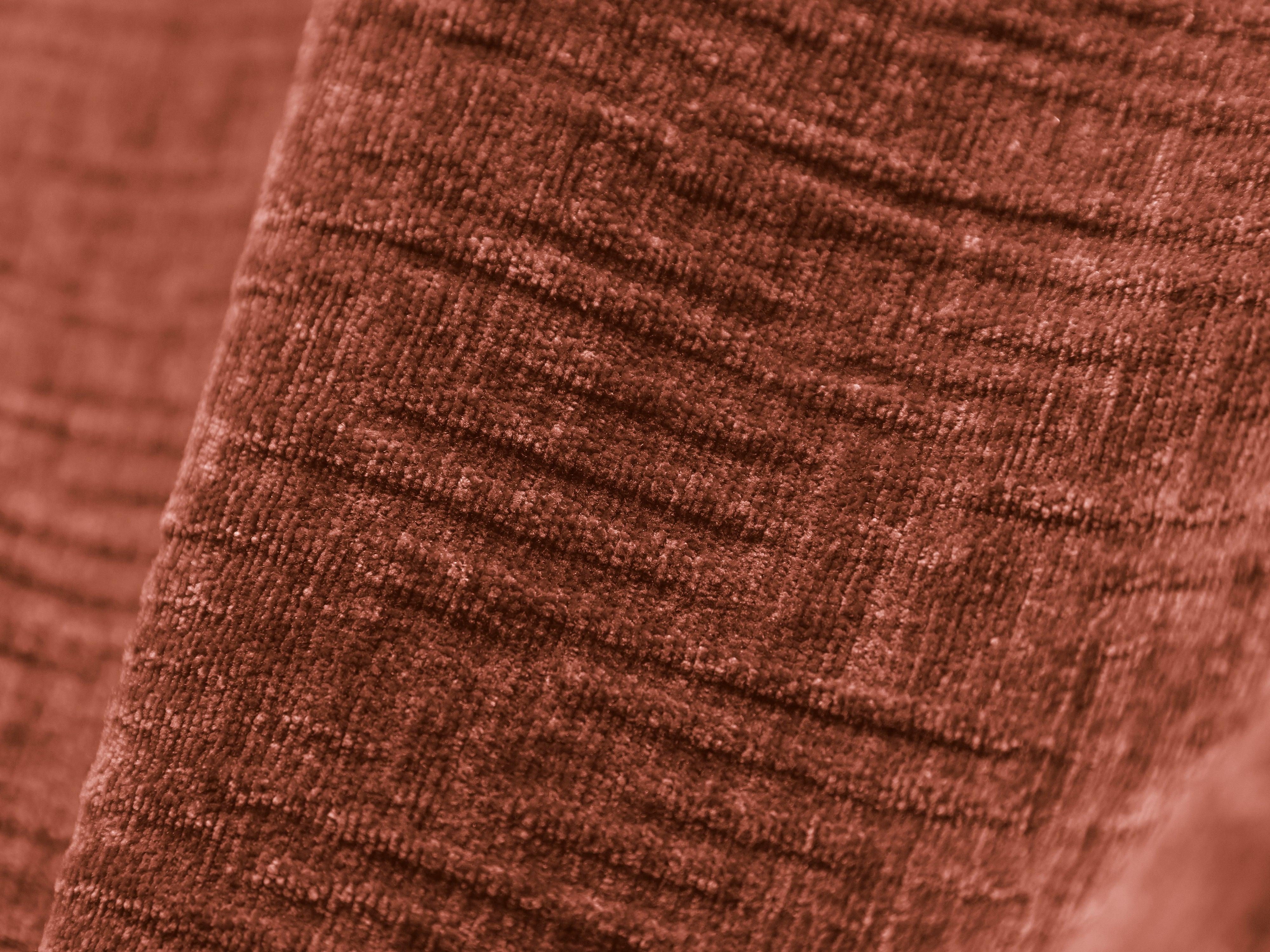 Narożnik symetryczny w tkaninie szenilowej VANDA terracotta Mazzini Sofas Eye on Design