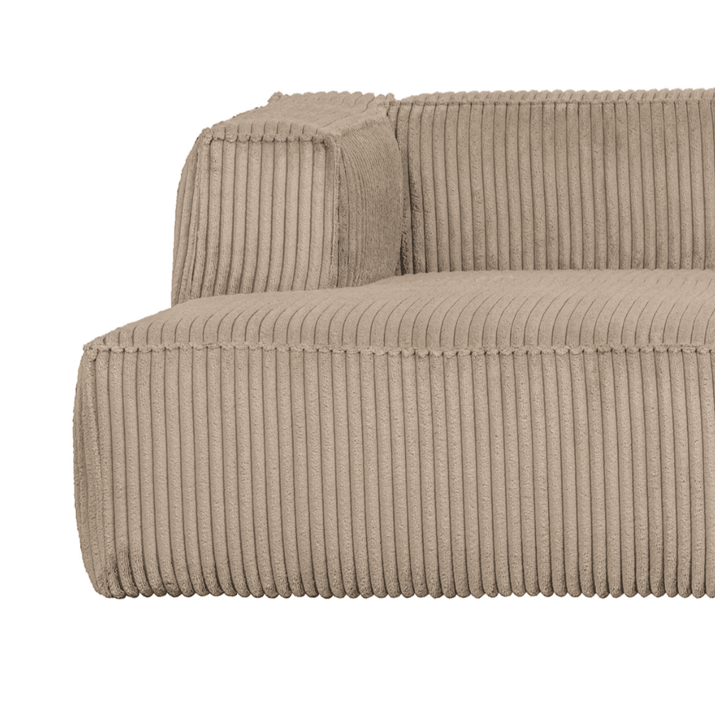 Narożnik sztruksowy lewostronny BEAN RIB beżowy Woood Exclusive Eye on Design