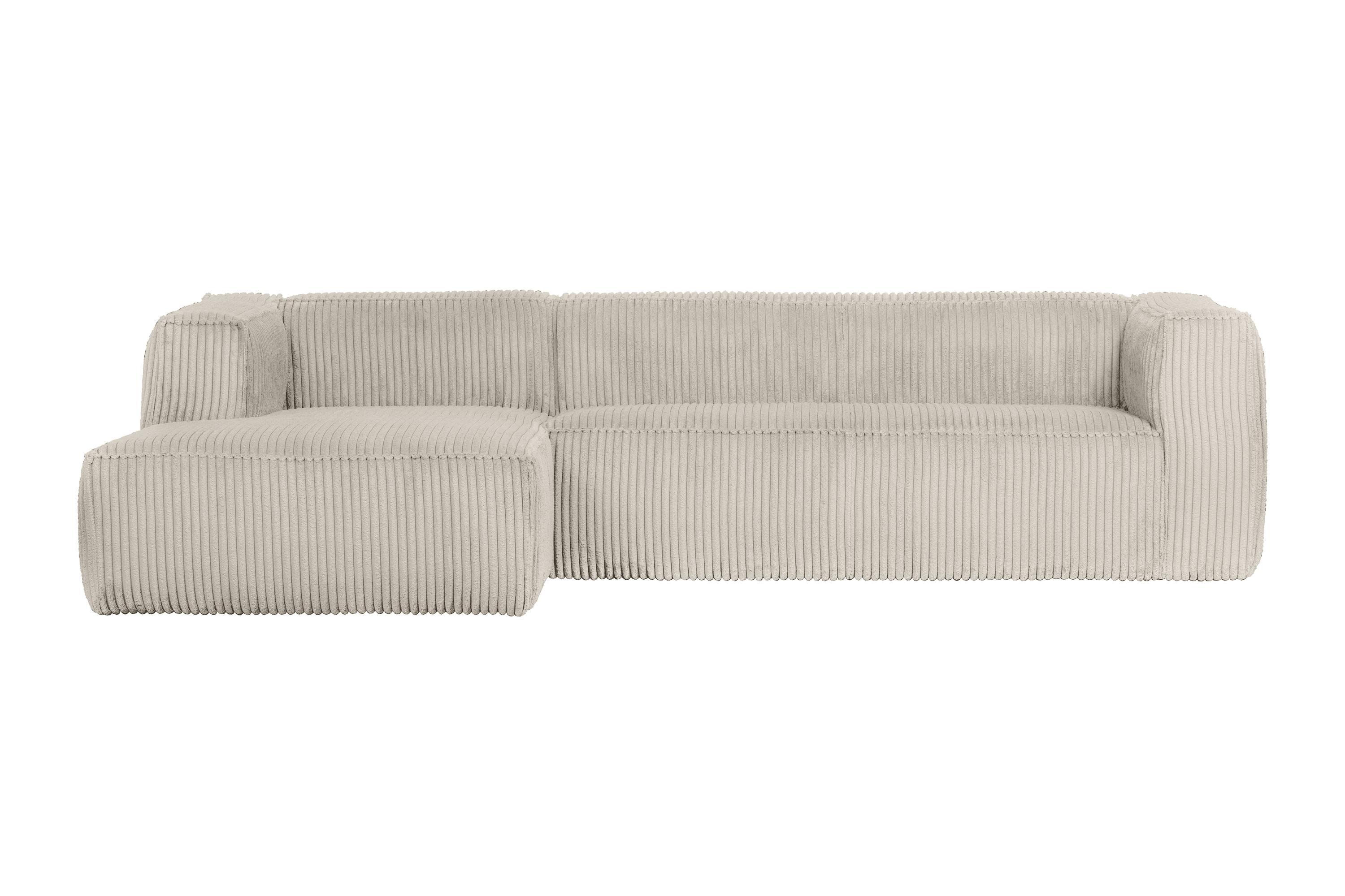 Narożnik sztruksowy lewostronny BEAN RIB jasnobeżowy Woood Exclusive Eye on Design