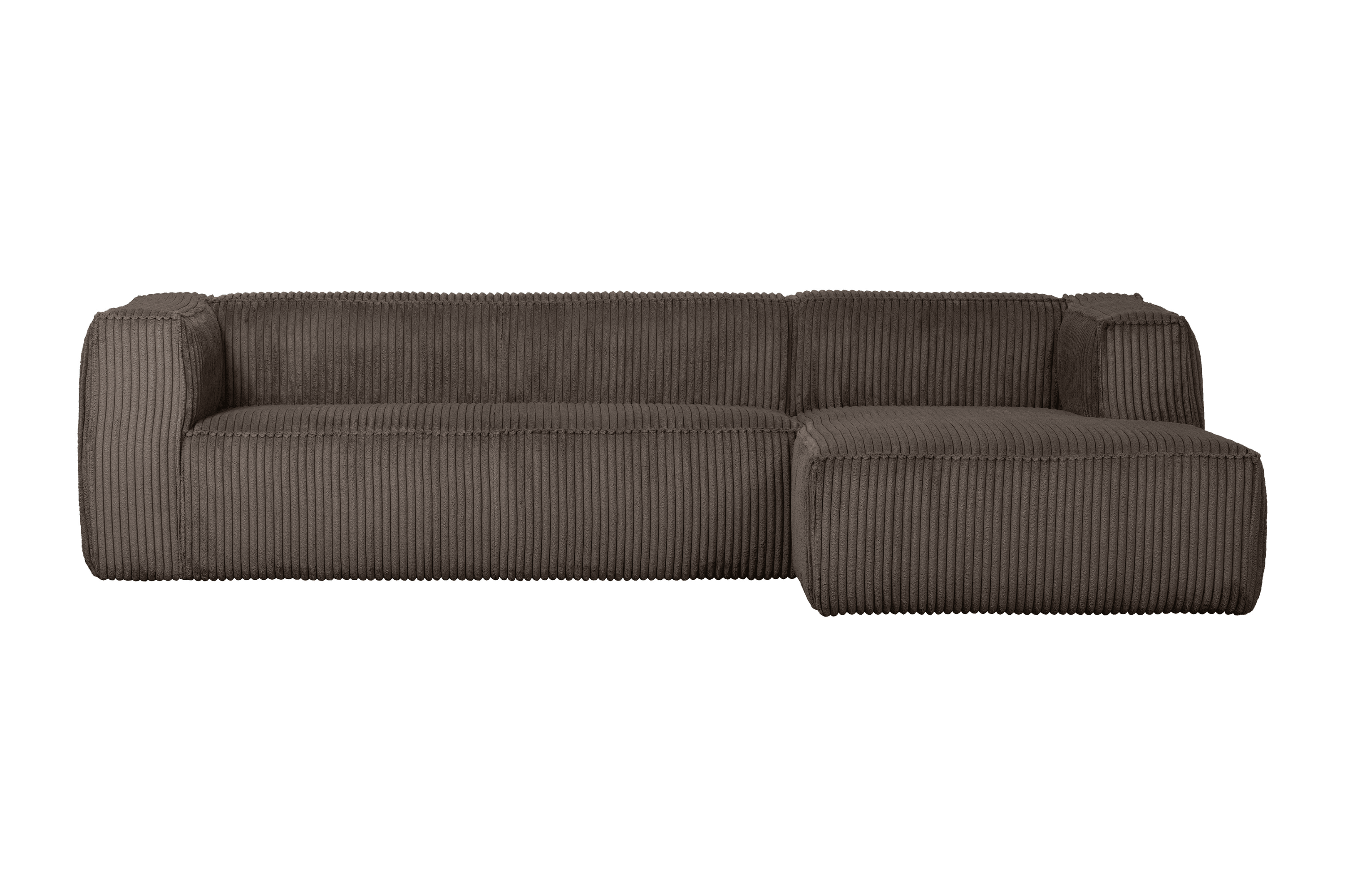 Narożnik sztruksowy prawostronny BEAN RIB brązowy Woood Exclusive Eye on Design