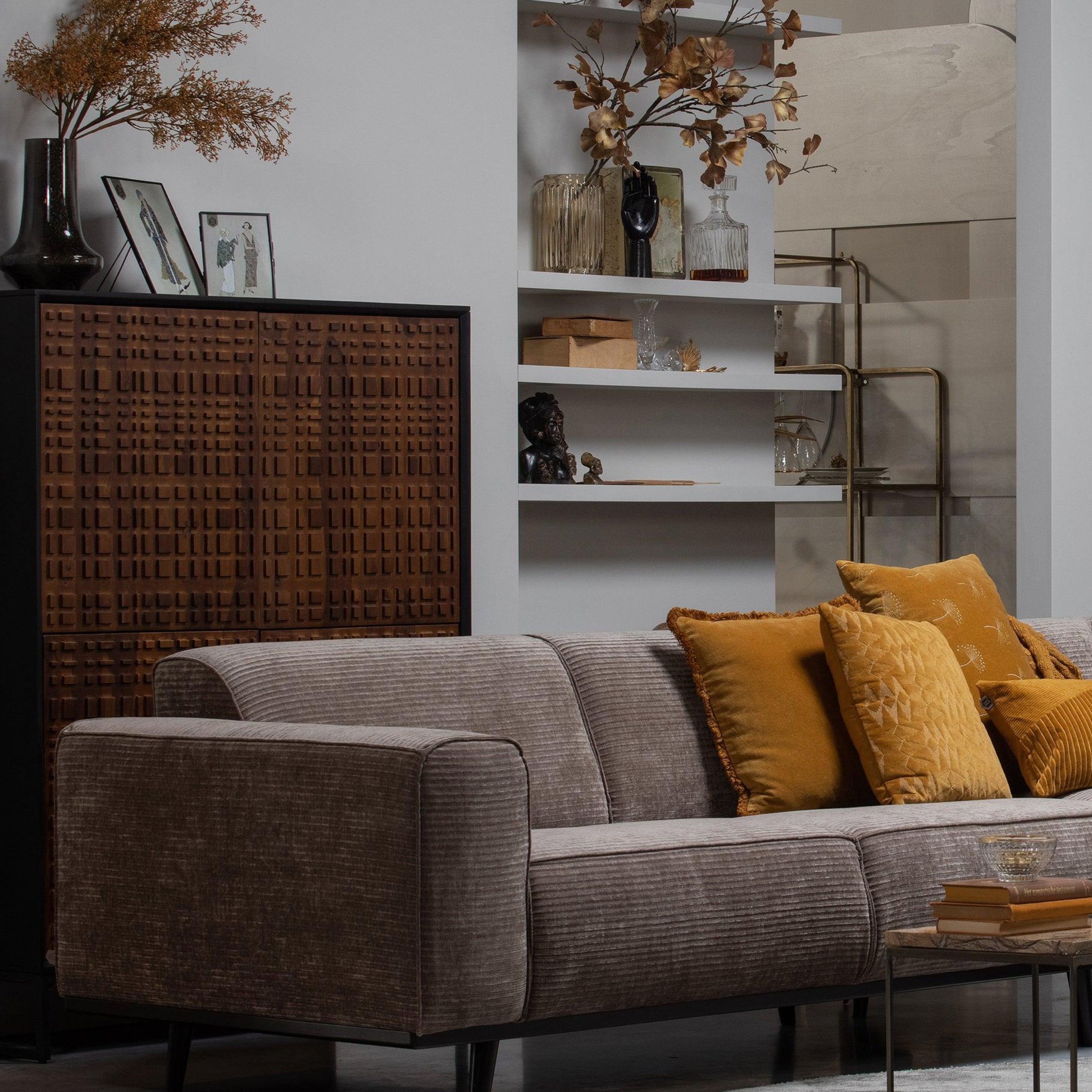 Sofa 4-persoons STATEMENT lichtbruin gemêleerd