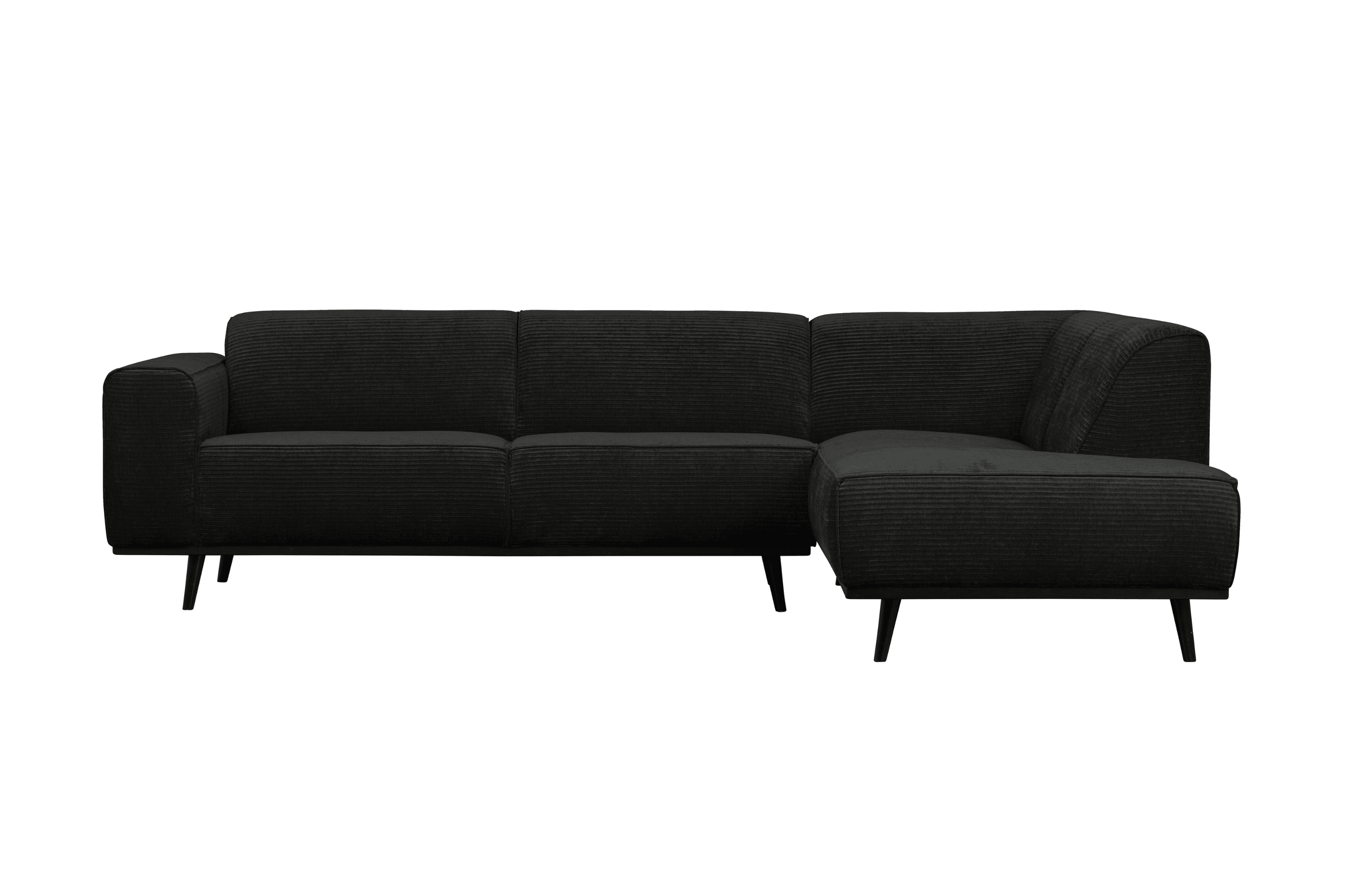 Narożnik sztruksowy prawostronny STATEMENT grafitowy Be Pure Eye on Design