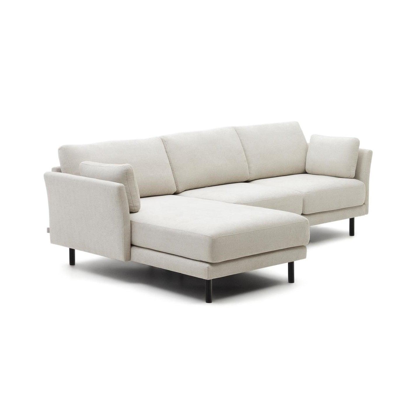 Narożnik uniwersalny GILMA perłowy z czarną podstawą La Forma Eye on Design