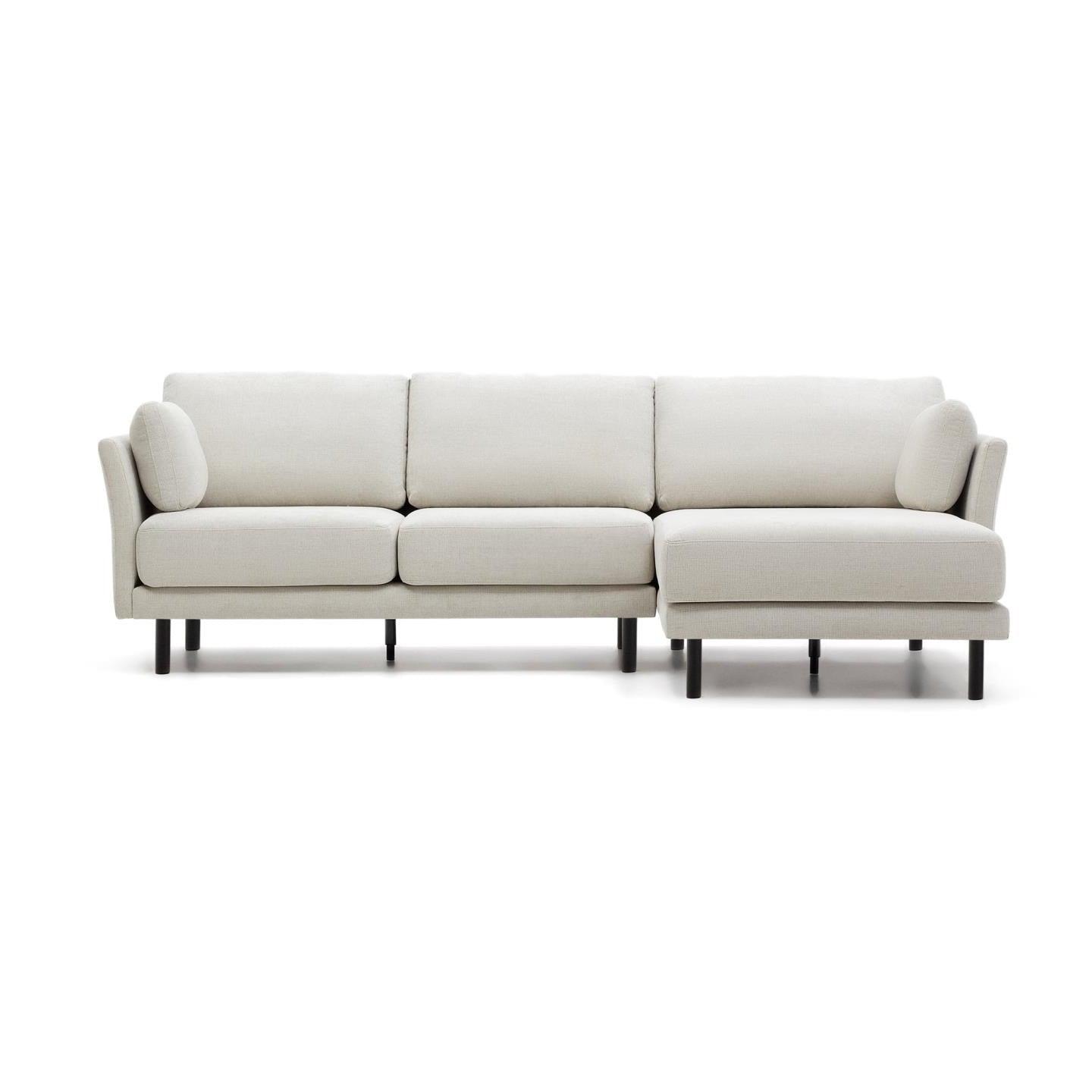 Narożnik uniwersalny GILMA perłowy z czarną podstawą La Forma Eye on Design