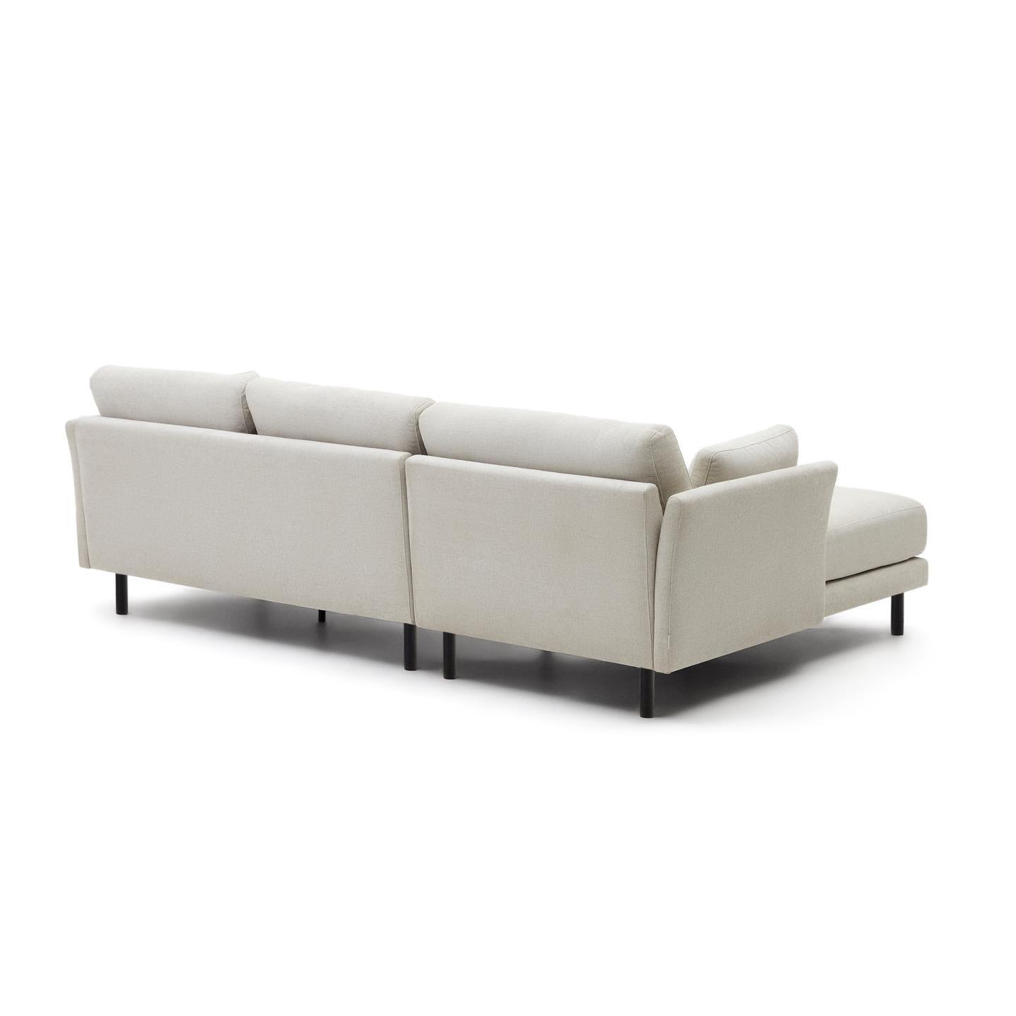 Narożnik uniwersalny GILMA perłowy z czarną podstawą La Forma Eye on Design