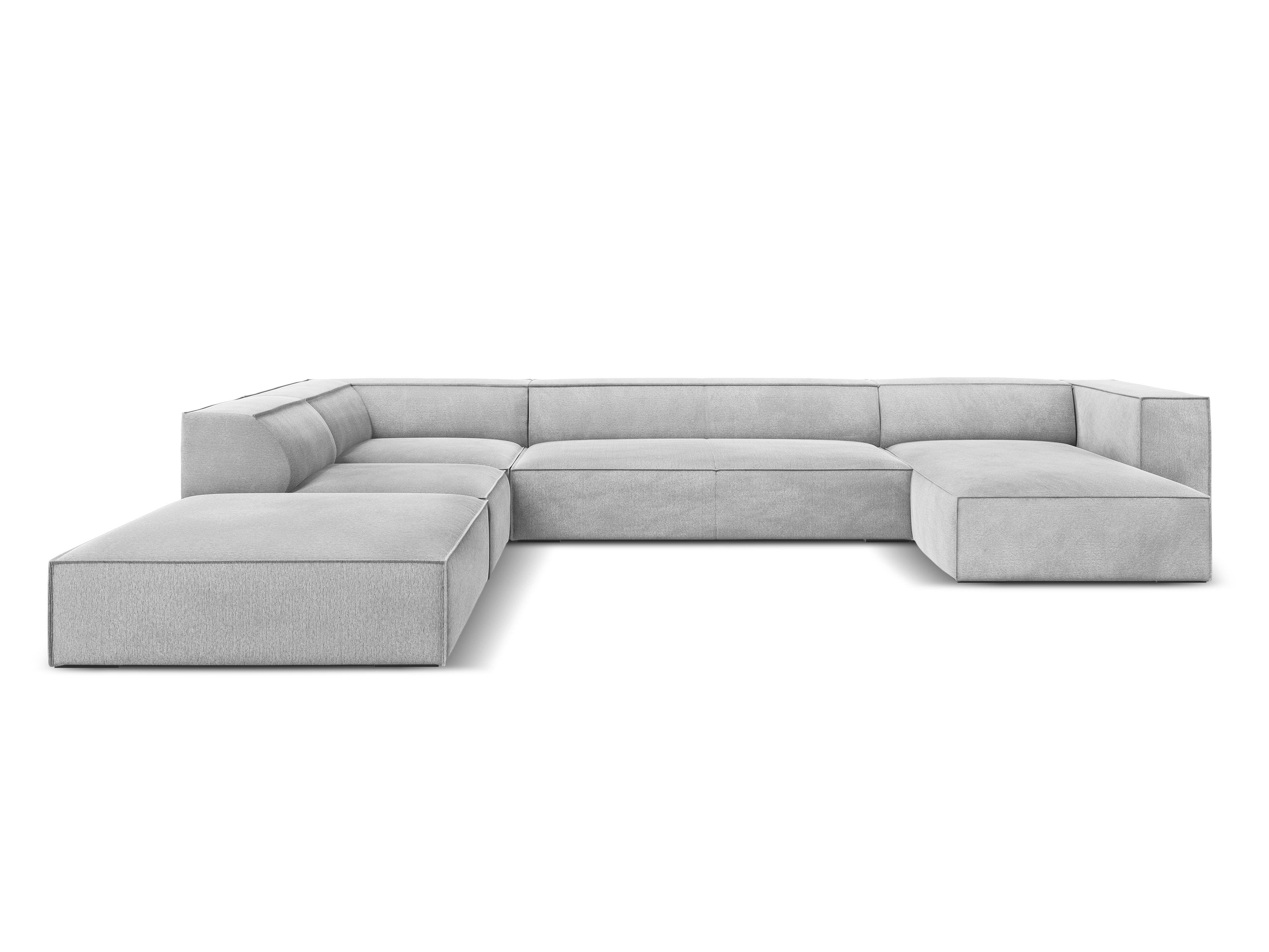 Narożnik w kształcie U lewostronny MADAME srebrny Windsor & Co Eye on Design