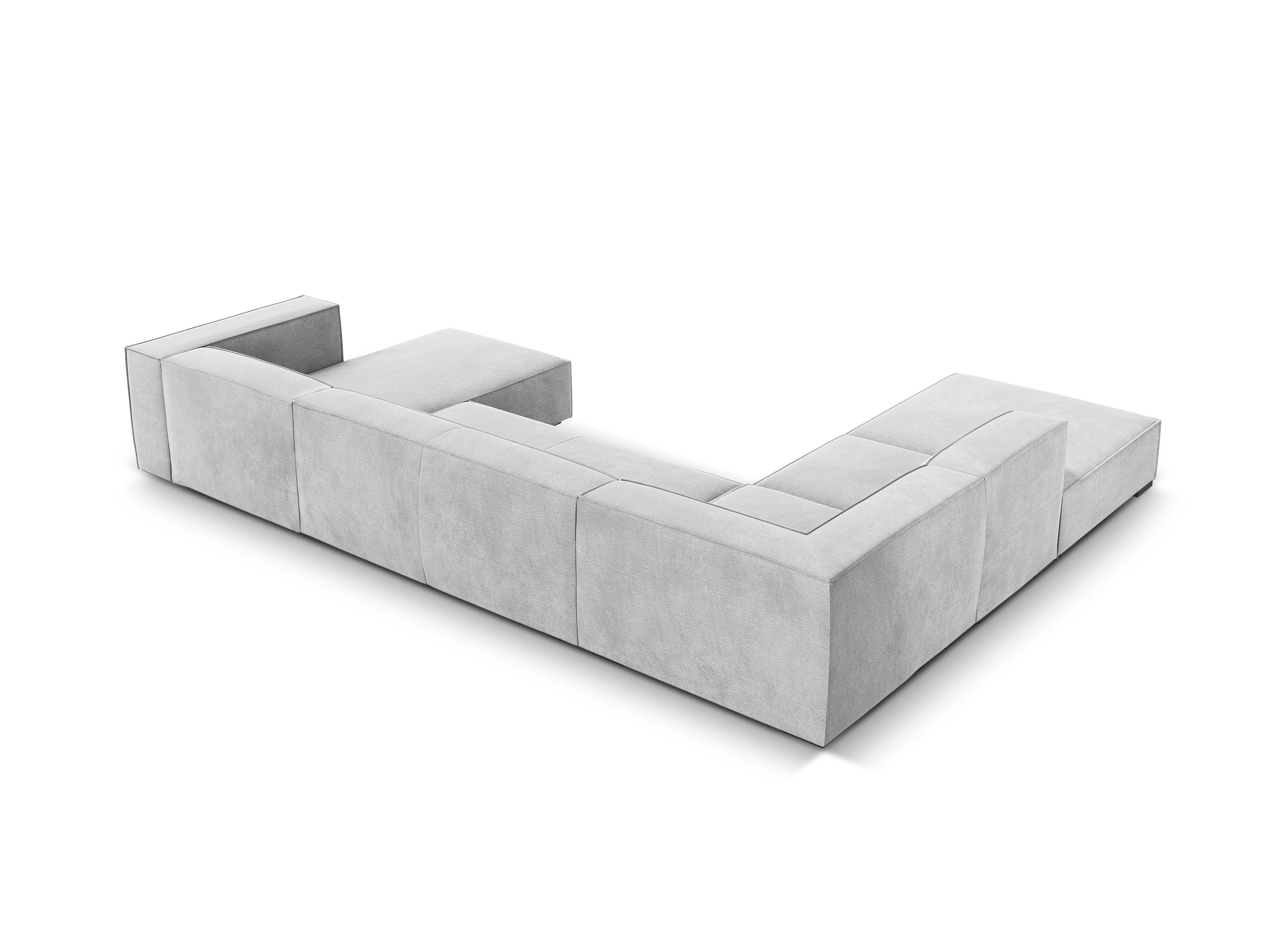 Narożnik w kształcie U lewostronny MADAME srebrny Windsor & Co Eye on Design