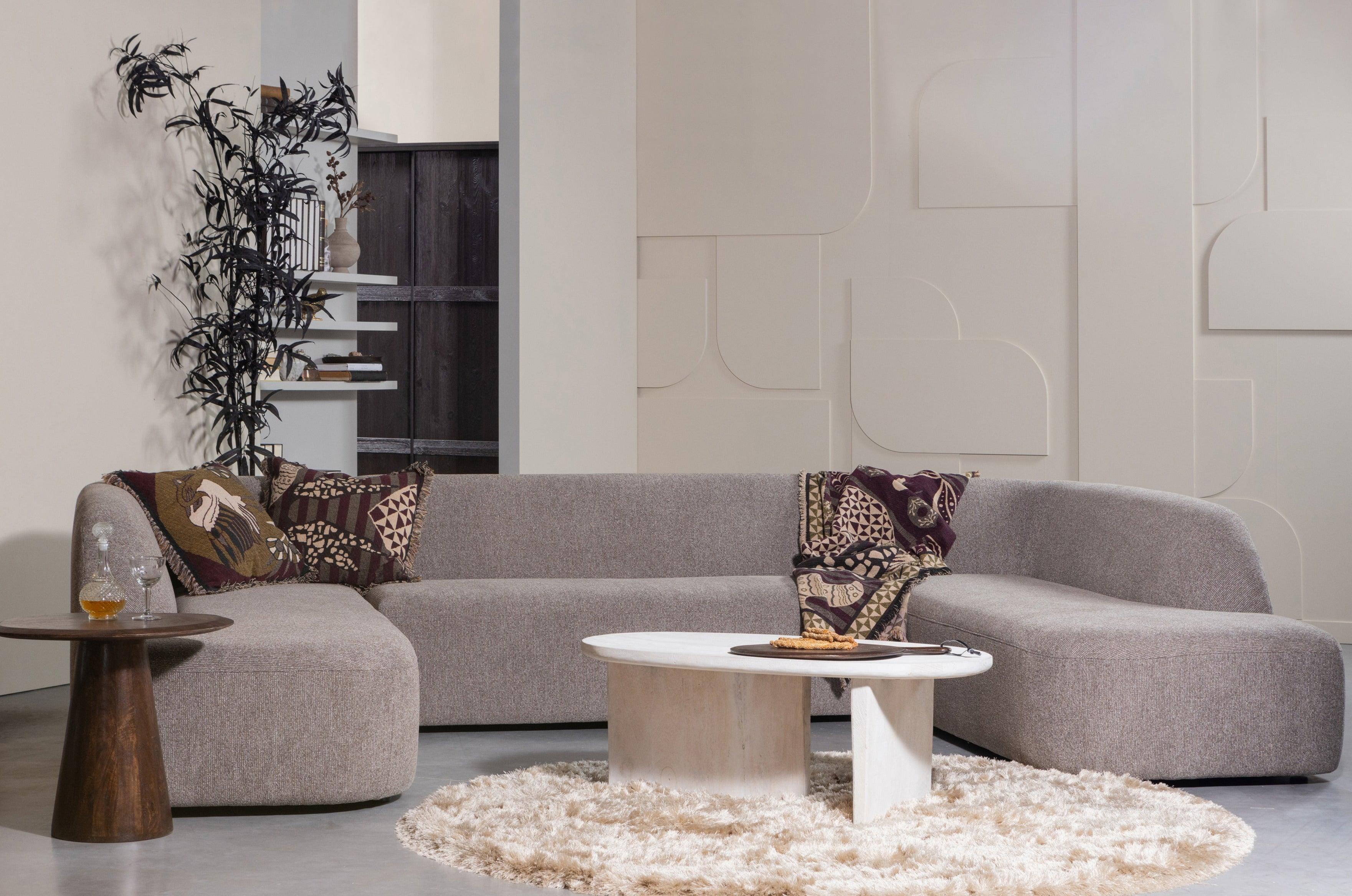 Narożnik w kształcie U SLOPING melanż szary Be Pure Eye on Design