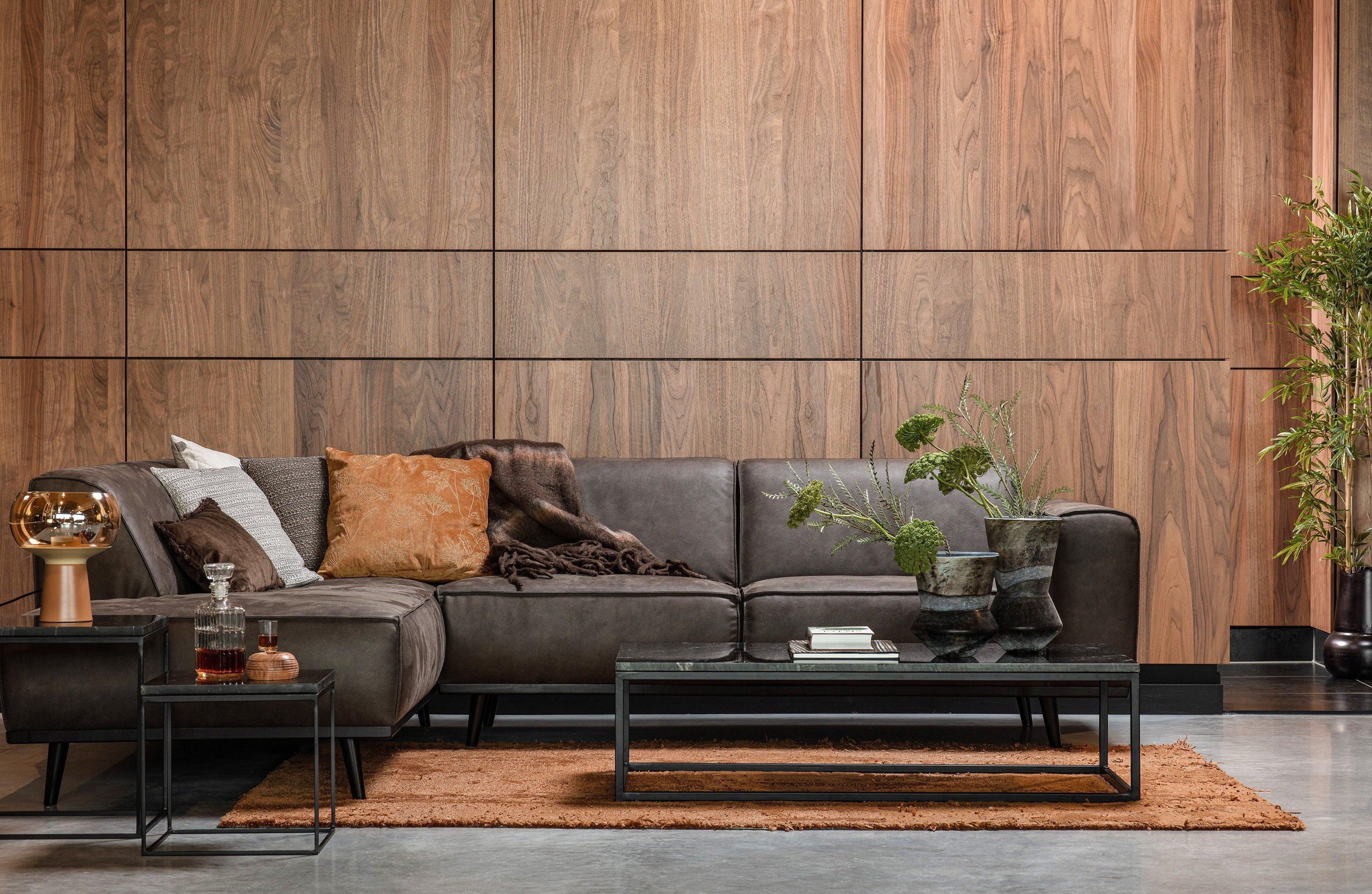 Narożnik welurowy lewostronny STATEMENT STRUCTURE beżowy Be Pure Eye on Design