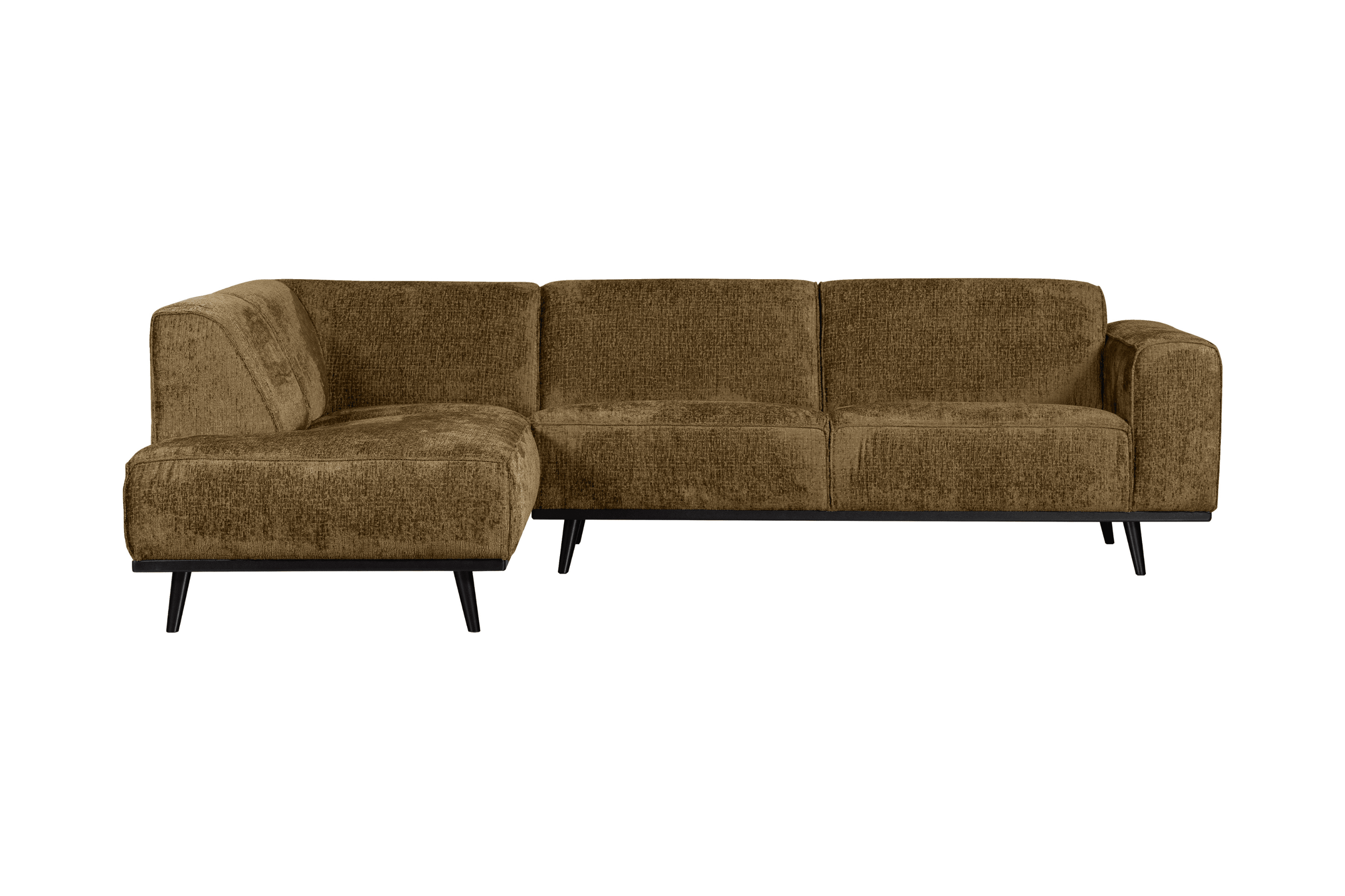 Narożnik welurowy lewostronny STATEMENT STRUCTURE brązowy Be Pure Eye on Design