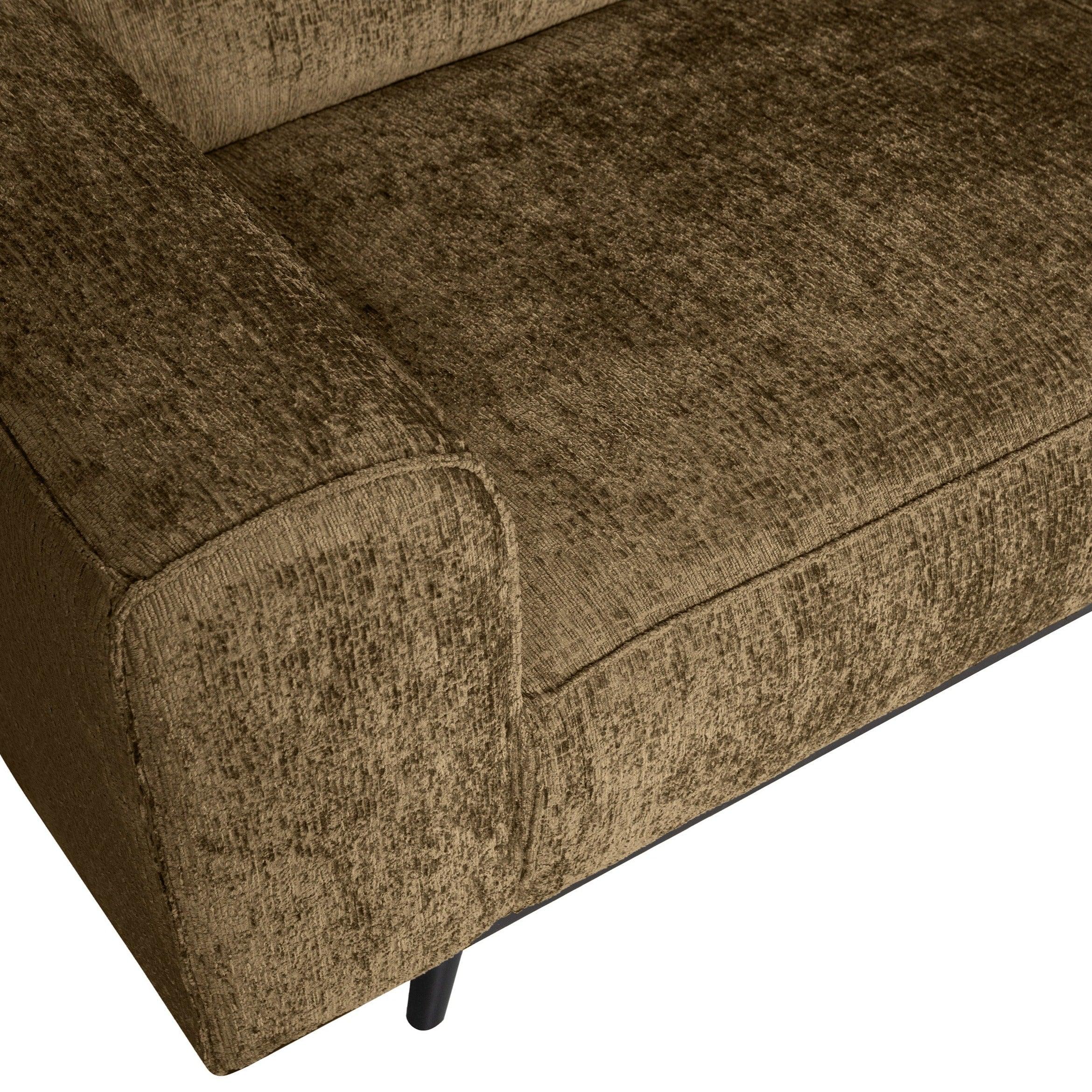 Narożnik welurowy lewostronny STATEMENT STRUCTURE brązowy Be Pure Eye on Design