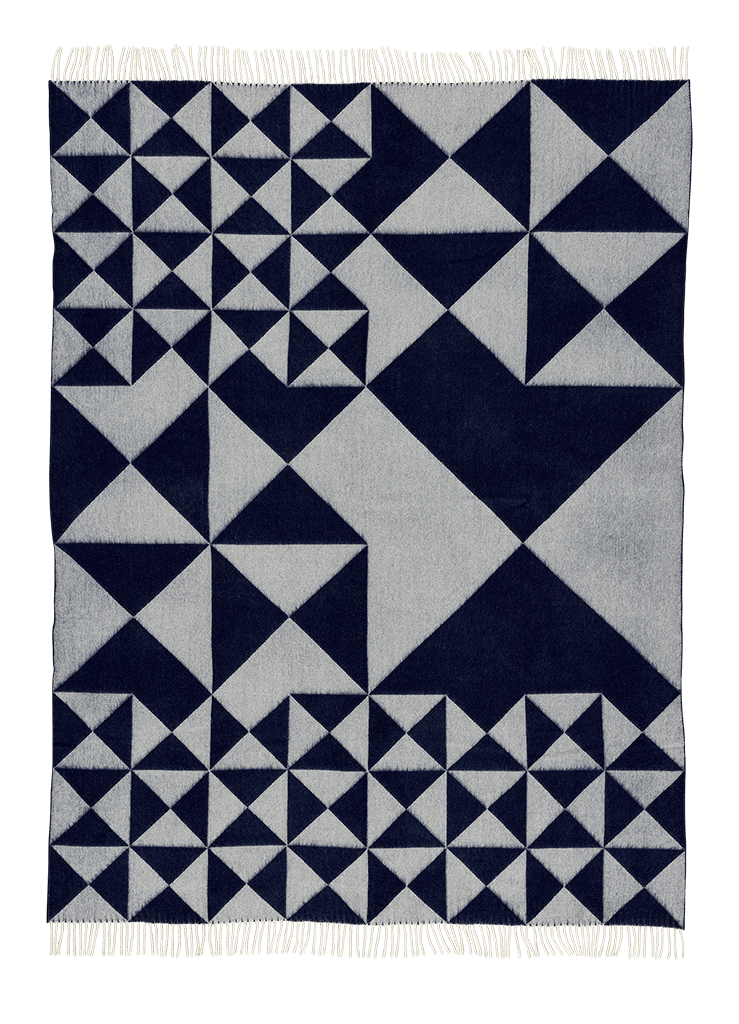 Narzuta MIRROR THROW granatowy Verpan Eye on Design