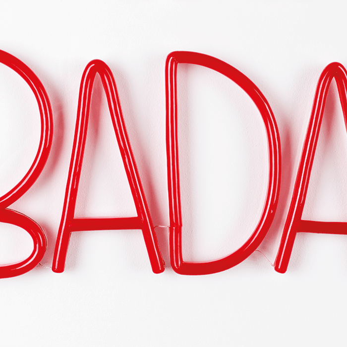 Neon ścienny BADASS czerwony Bold Monkey Eye on Design