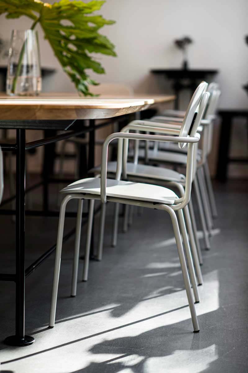 New school chair dark green base