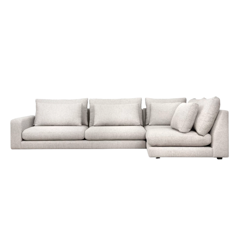 Right-facing modular corner sofa NOOR customizable