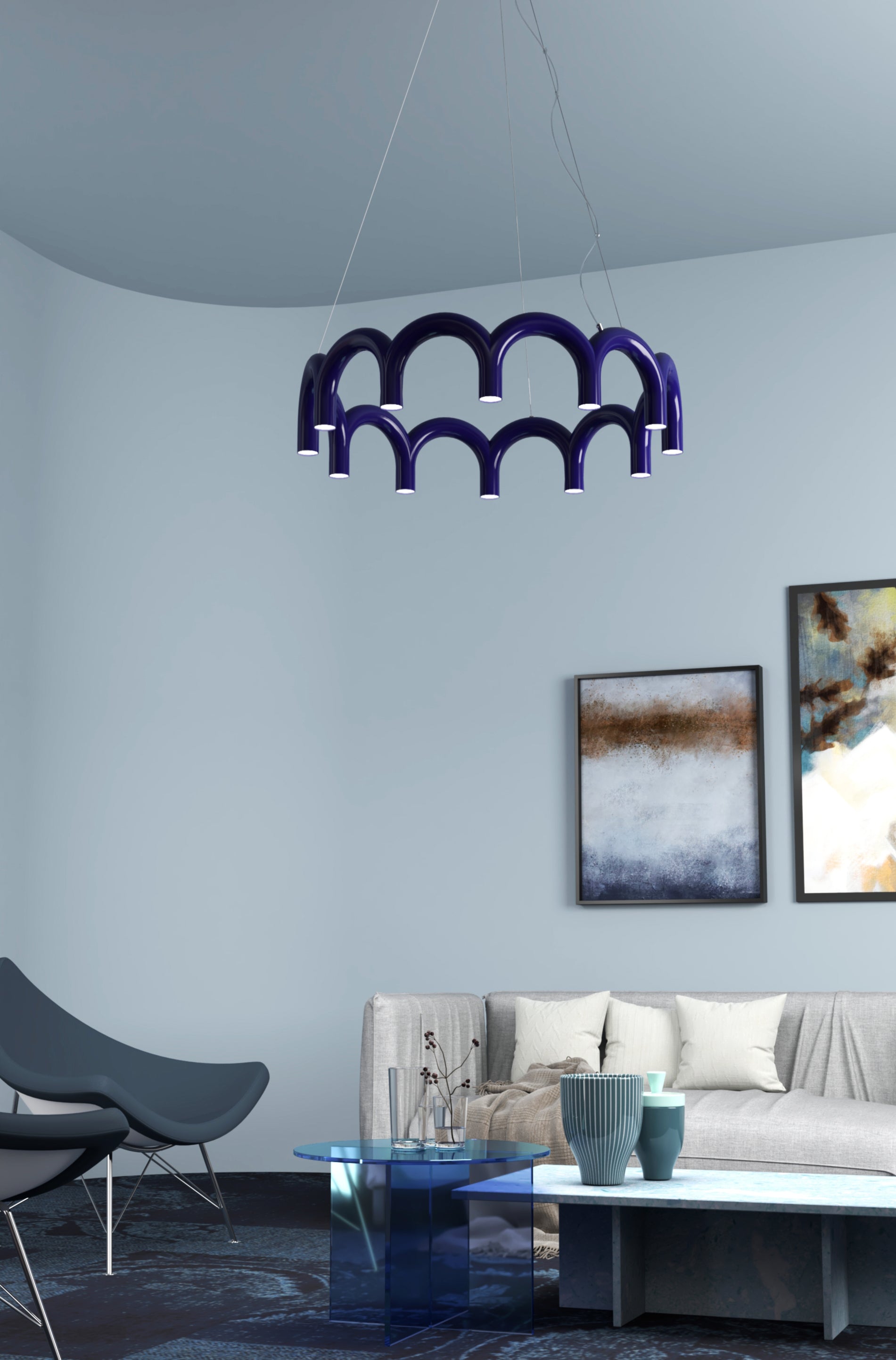 ARCH CIRCLE pendant lamp blue