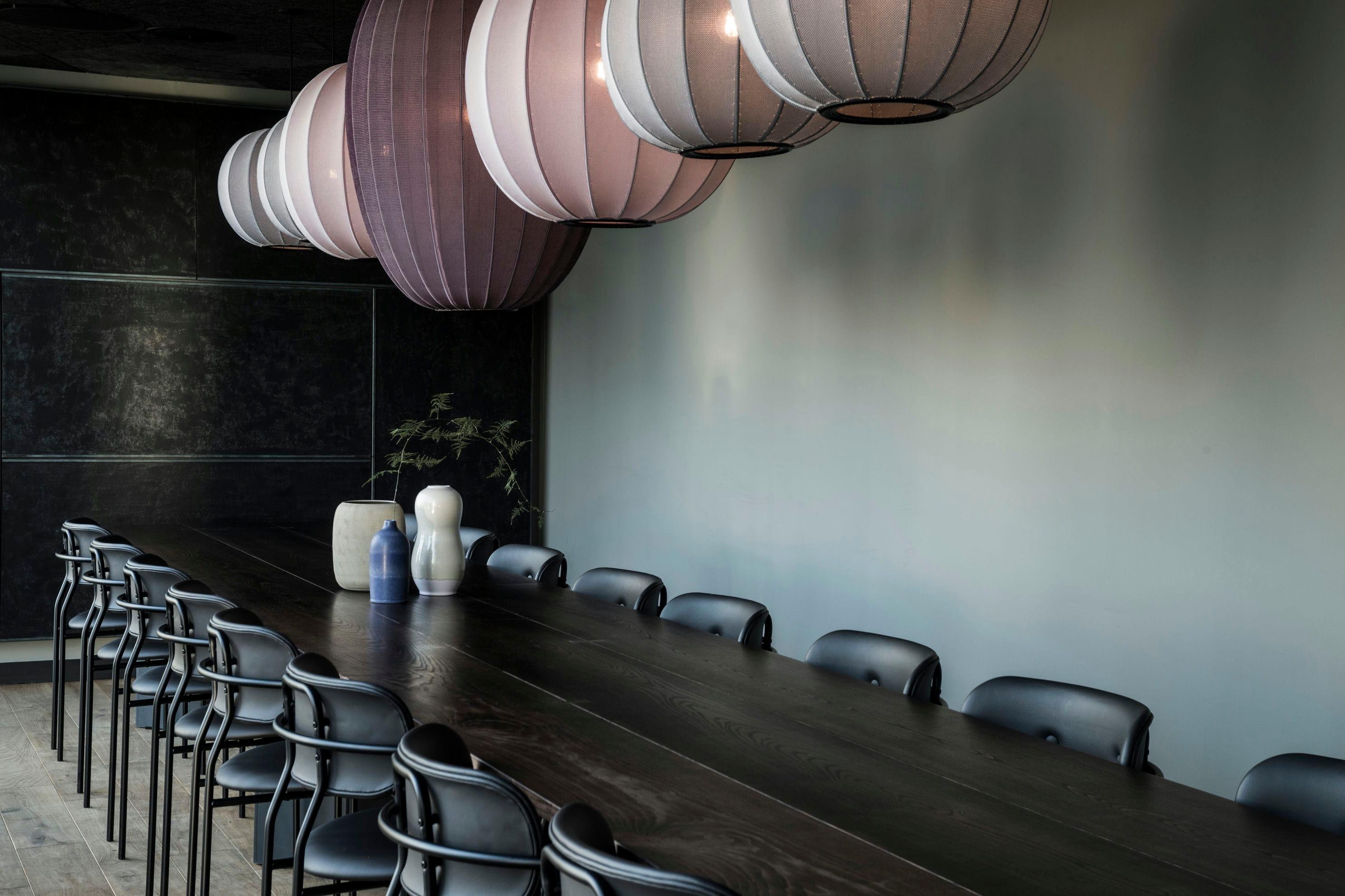 Knit-Wit Burgundy hanging lamp