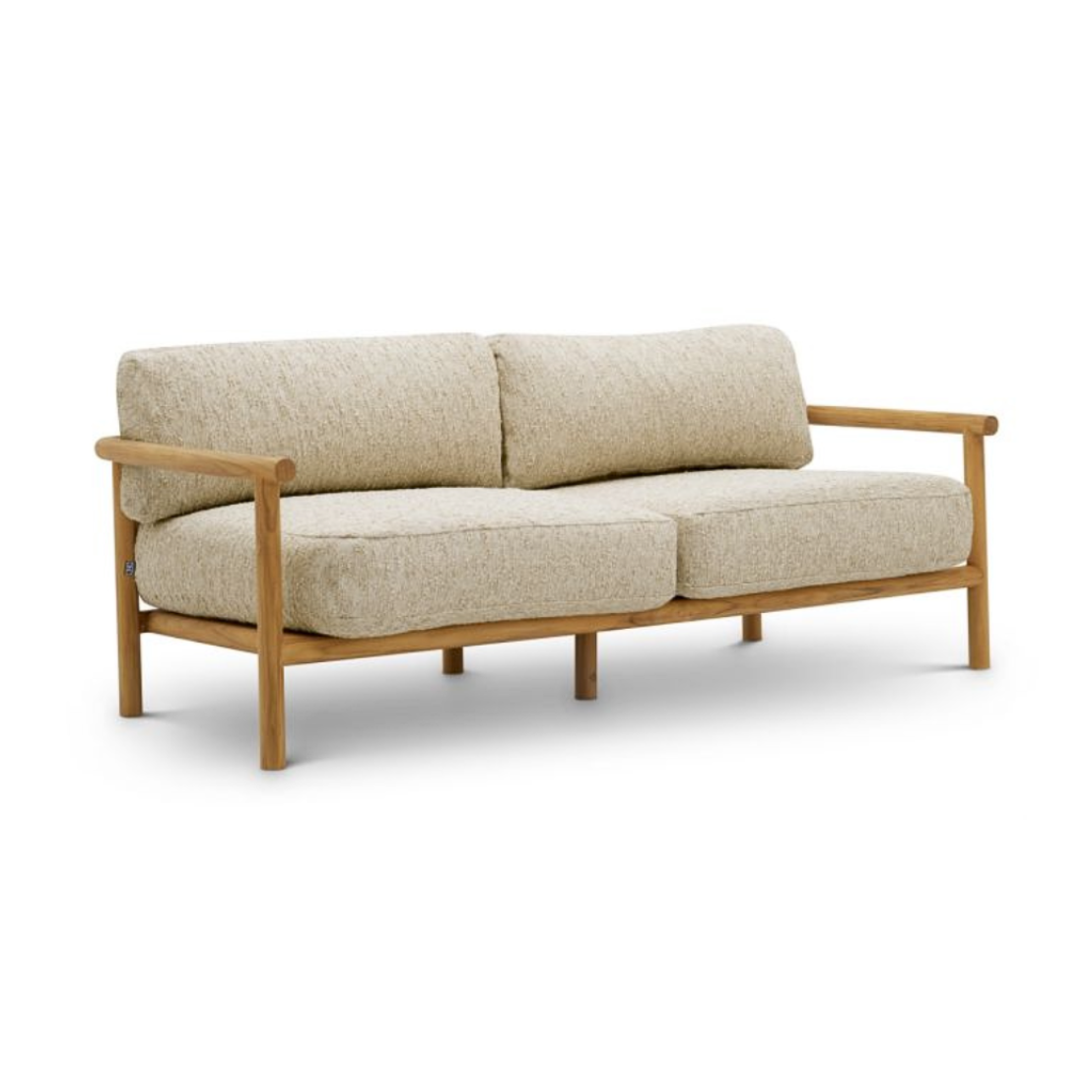 Sofa zewnętrzna OMBRIA kremowy z drewnianą podstawą