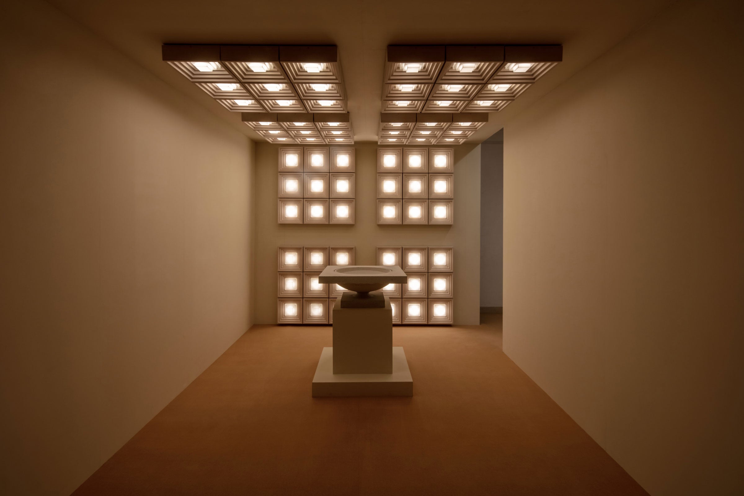 Beige Jesmonite Wandlamp PANTHEUM
