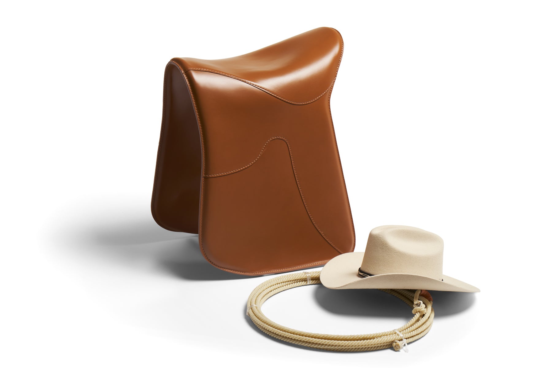 Zitkussen PEPE bruin leer