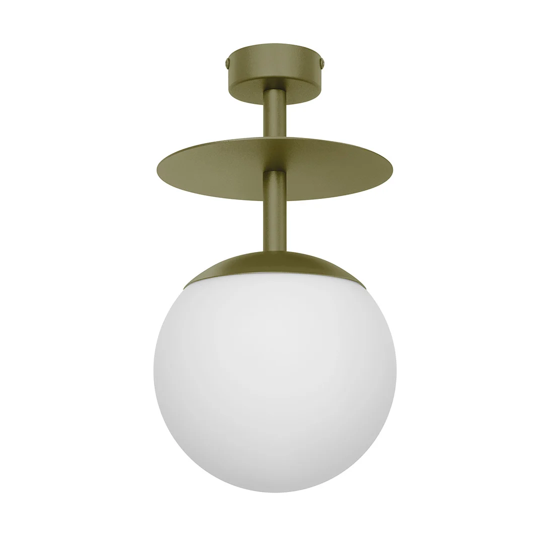 Plafondlamp PLAAT olijfgroen