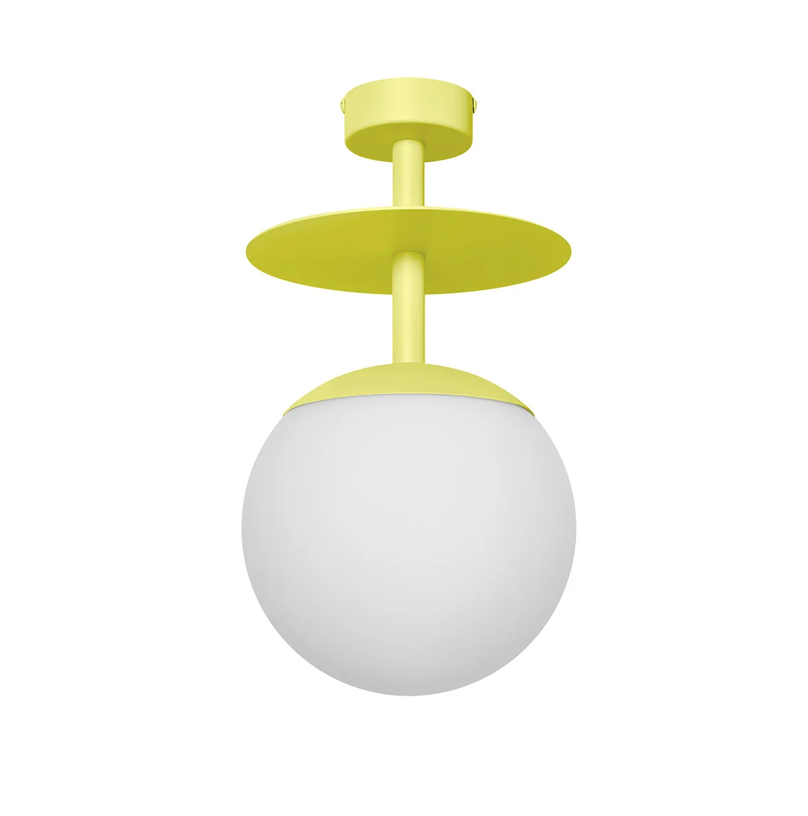 Plafondlamp PLAAT heldergeel