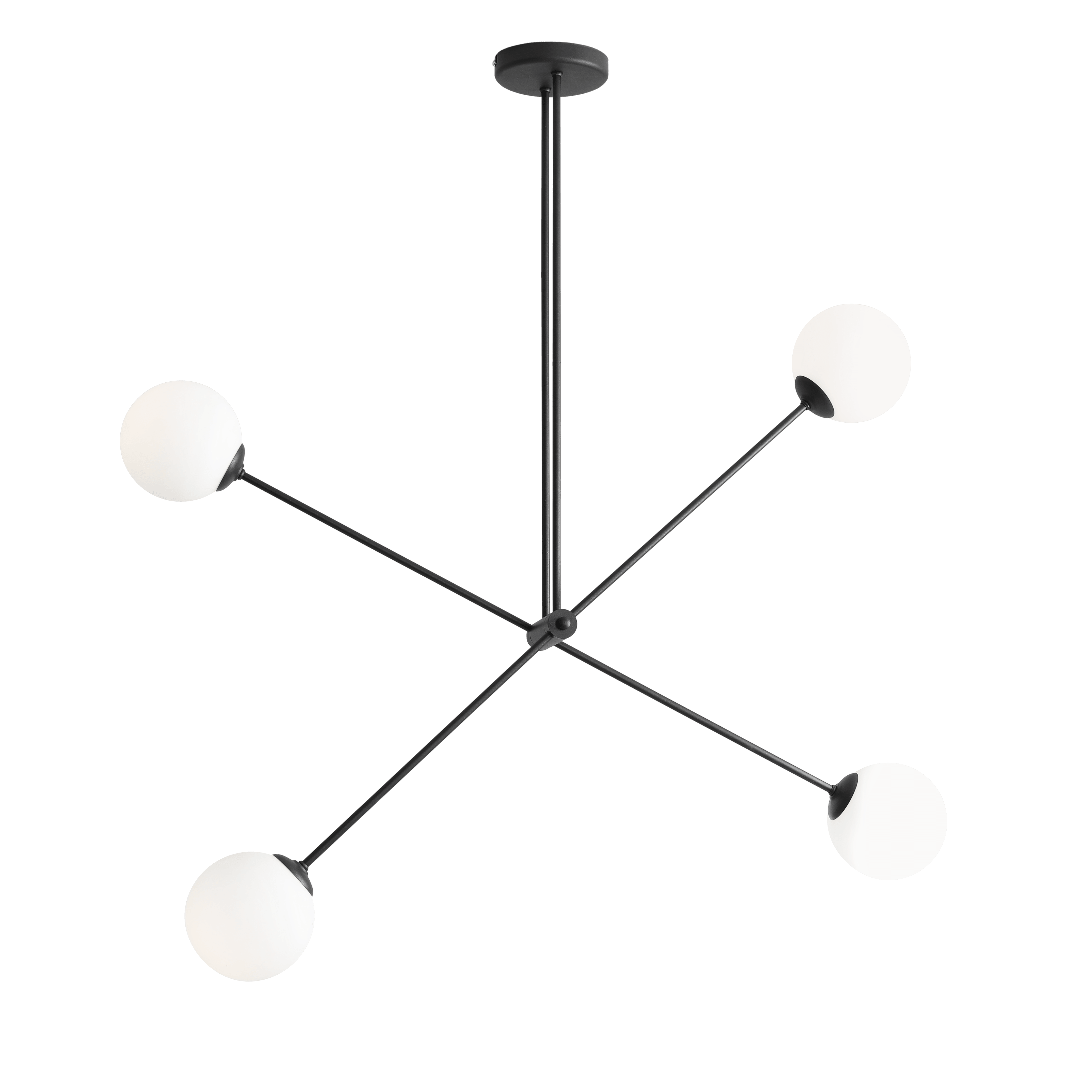 Lampa sufitowa czteropunktowa OHIO czarny – Artera
